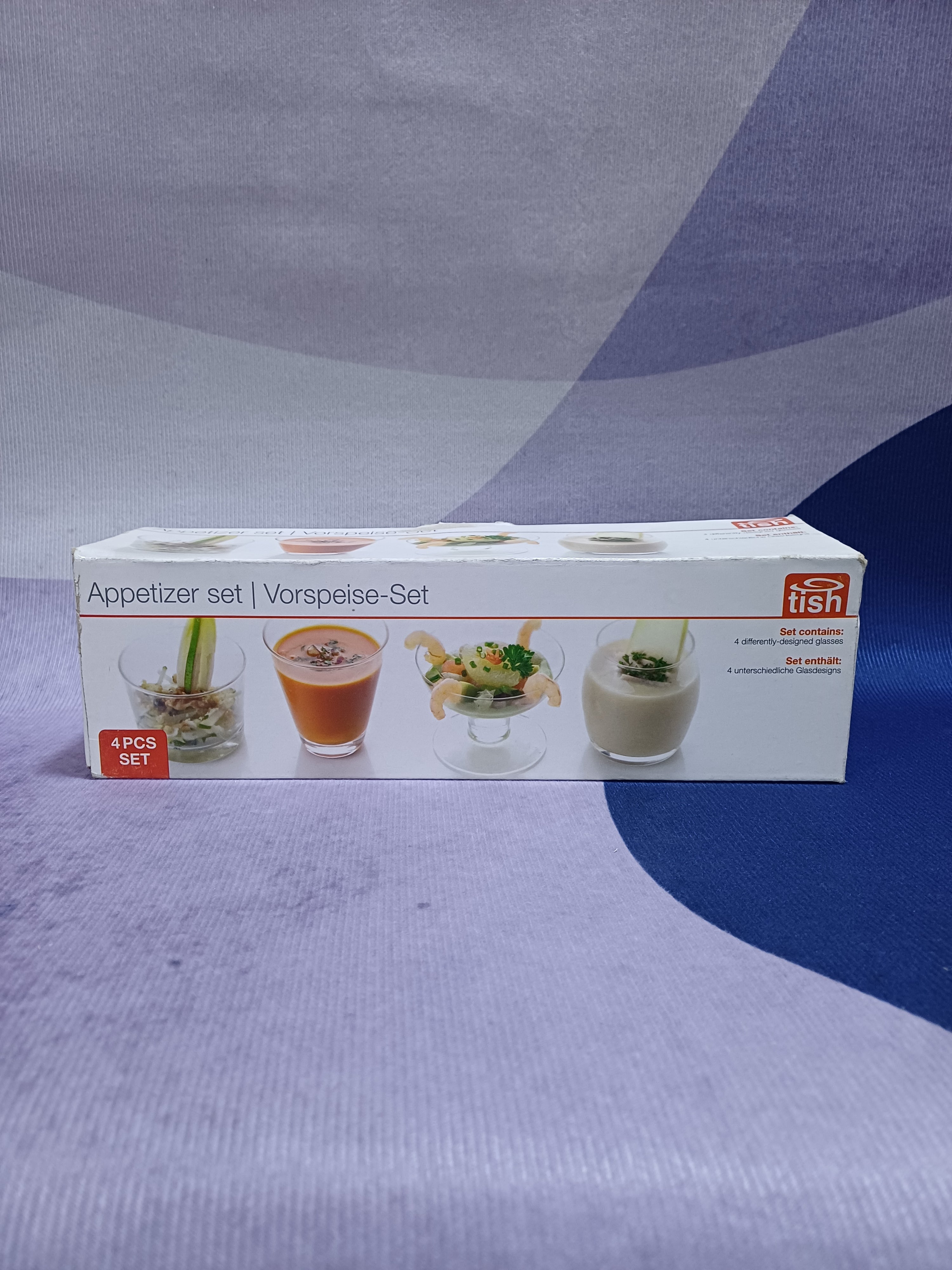 Coffret apéritif en verre 4 pièces