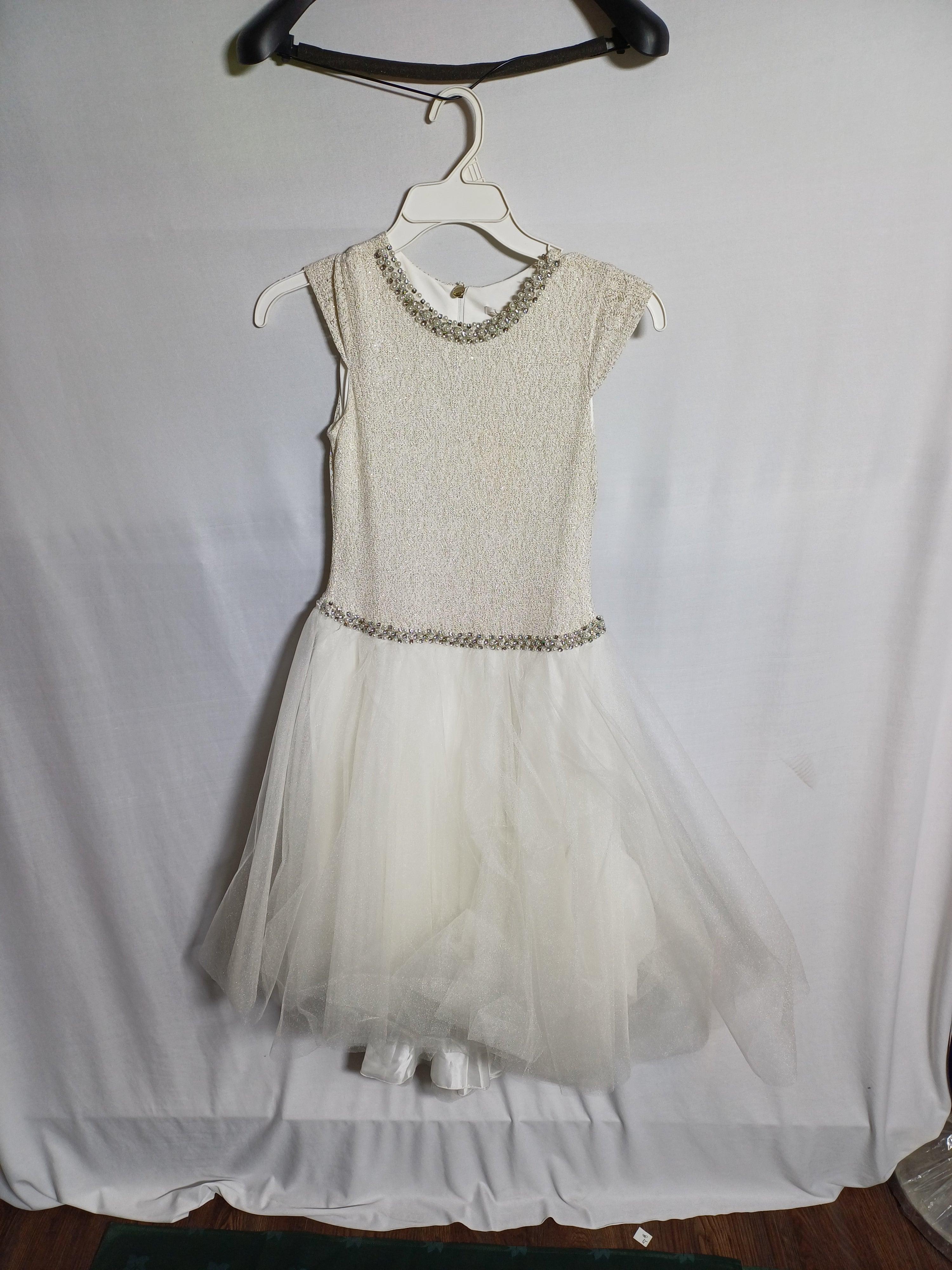 ELLA.B WHITE-14A GIRL DRESS EB619