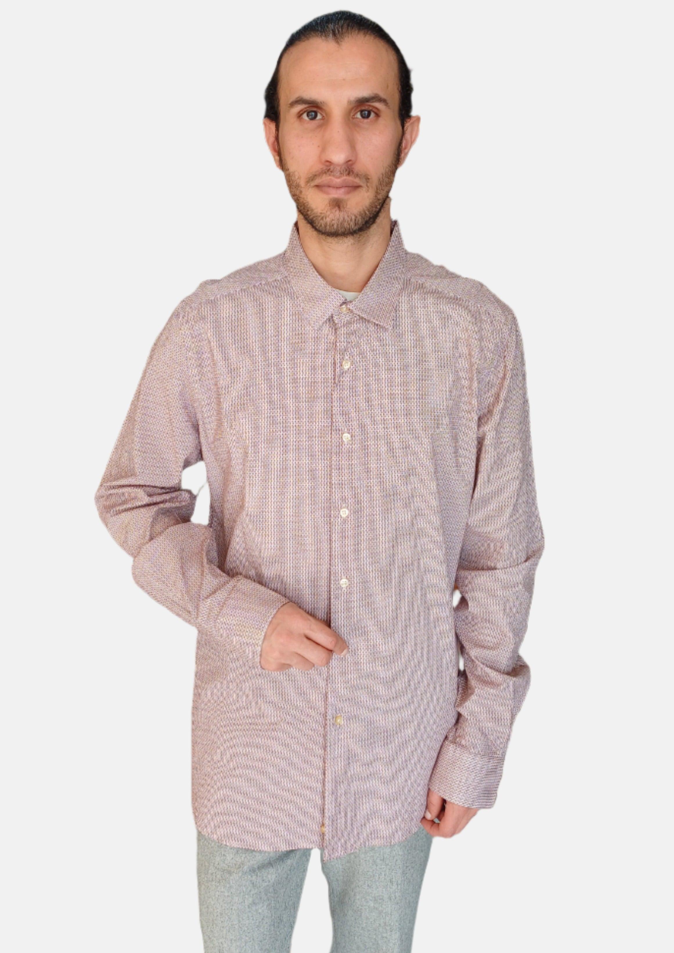 Chemise homme bordeaux et blanche LIU.JO MLJ15i-201-BRASLIA