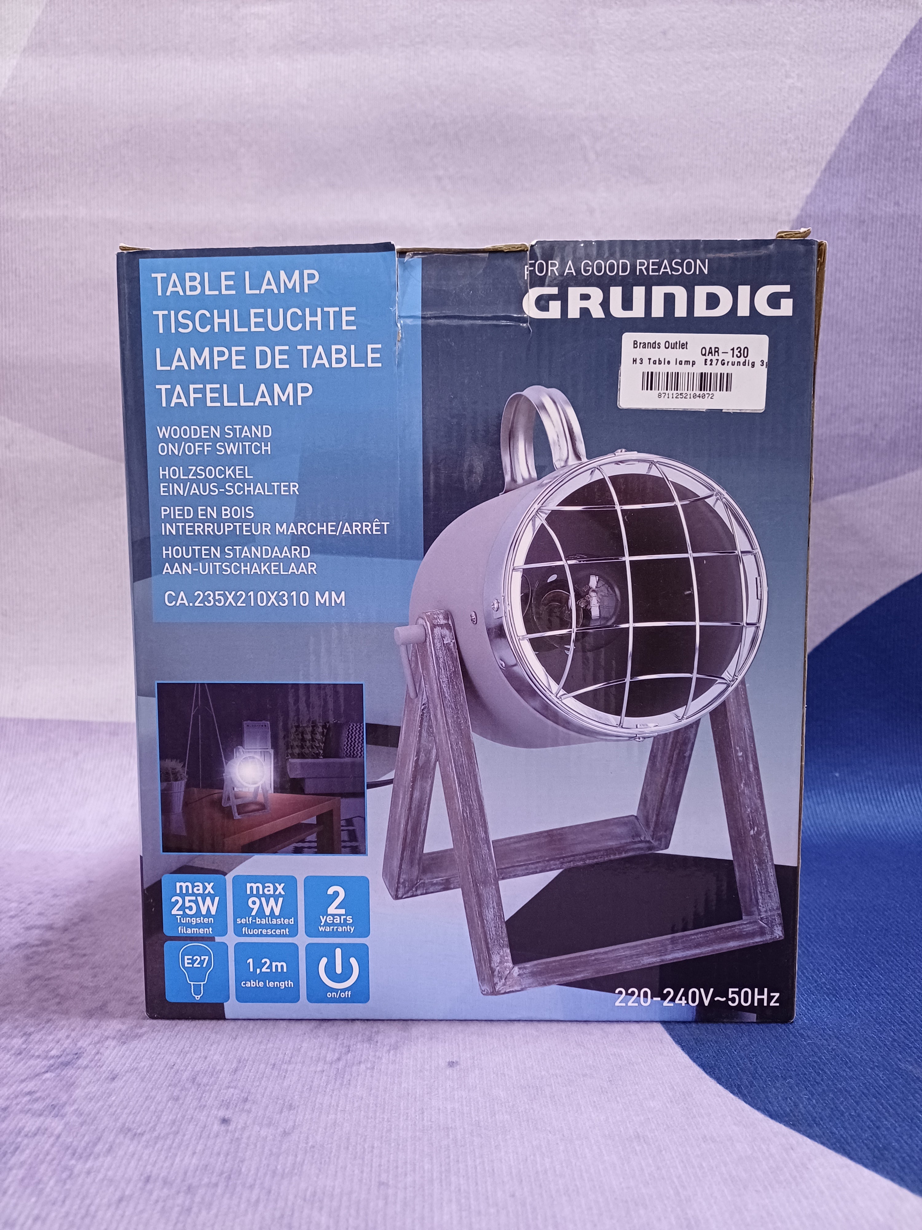 Lampe de table H3 E27Grundig 3pcs MT/WD 230v cb