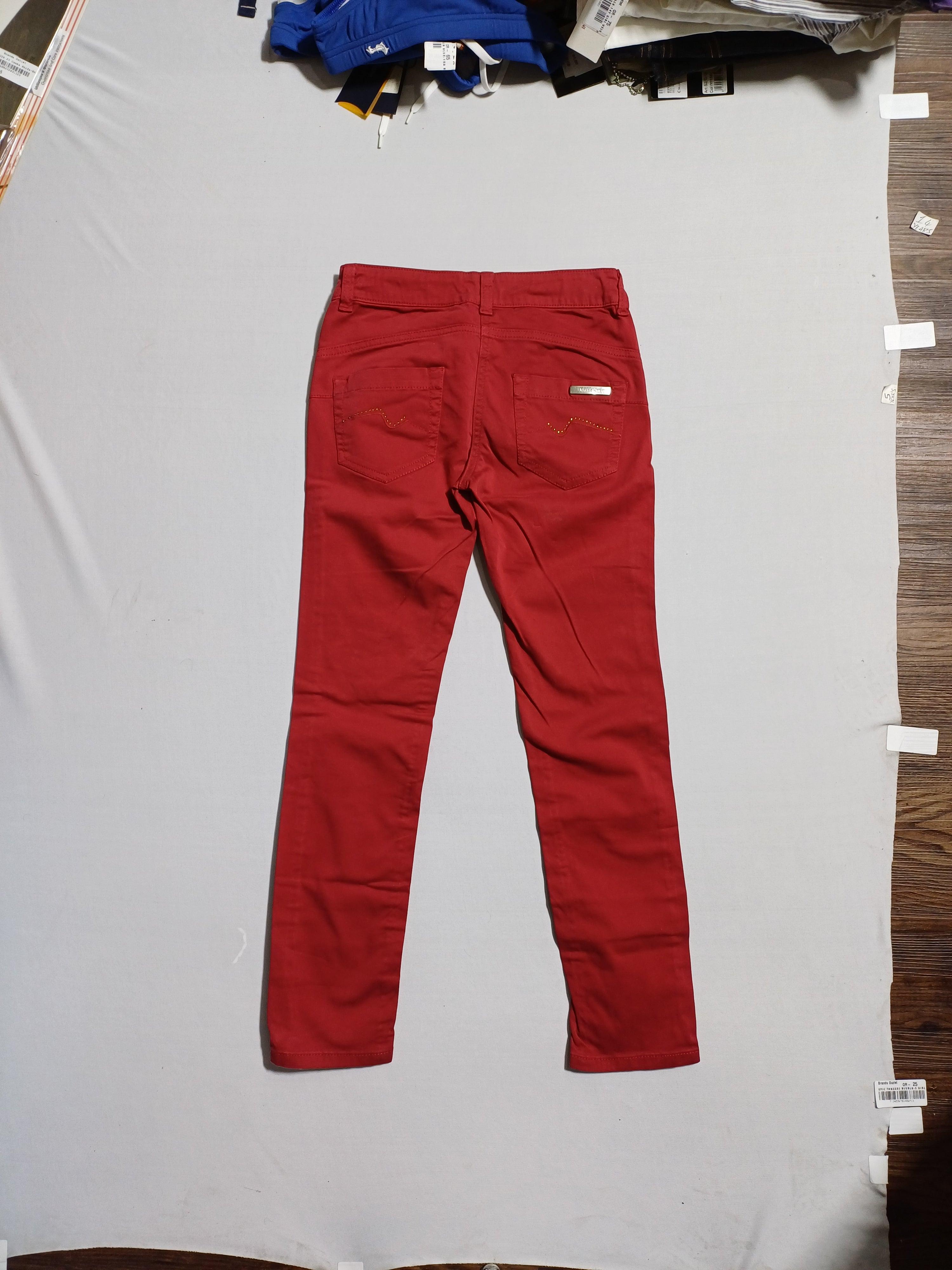 PANTALON FILLE ROUGE MISS GRANT-8-9Y