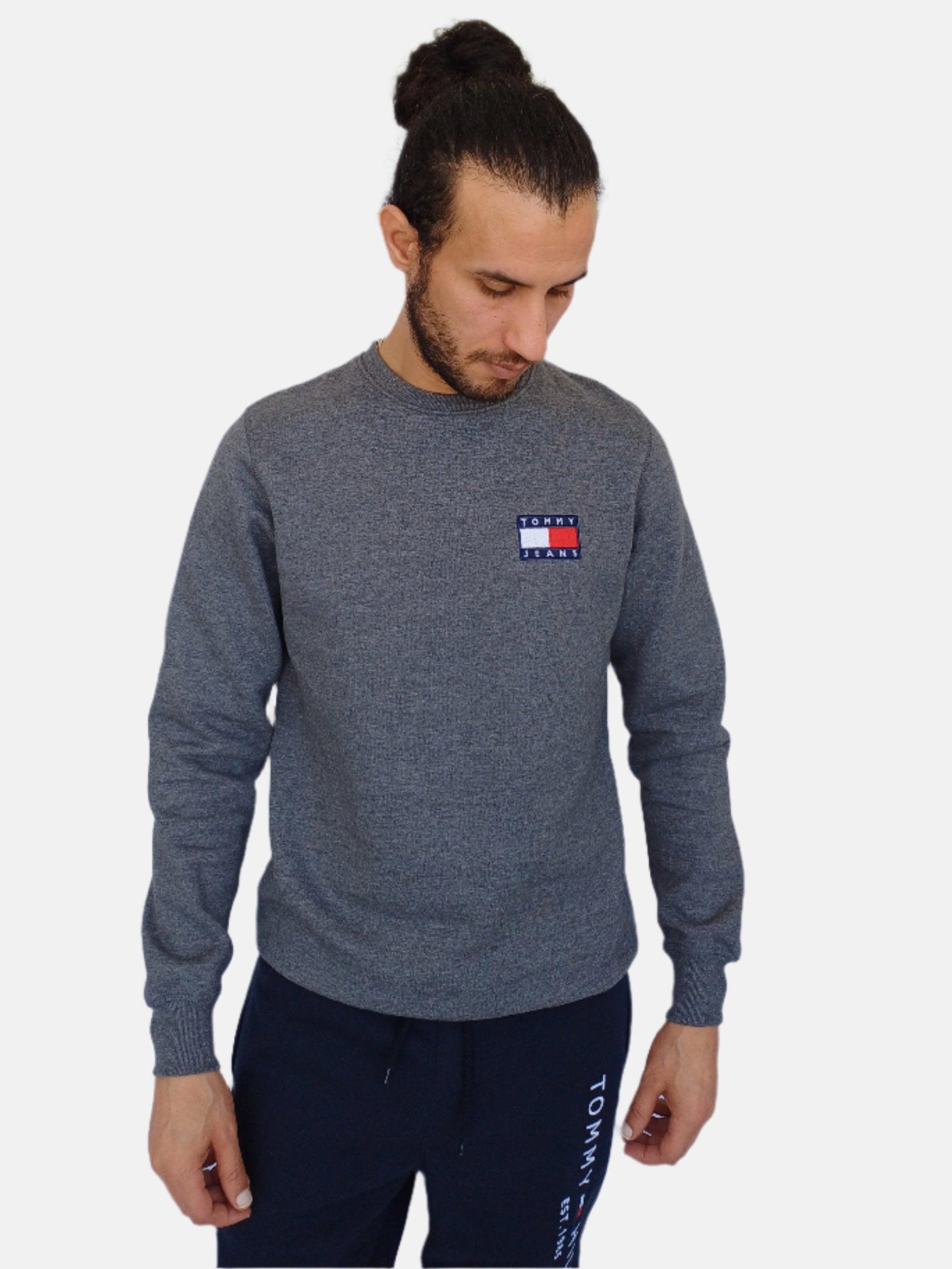 سترة تومي جينز للرجال باللون الرمادي