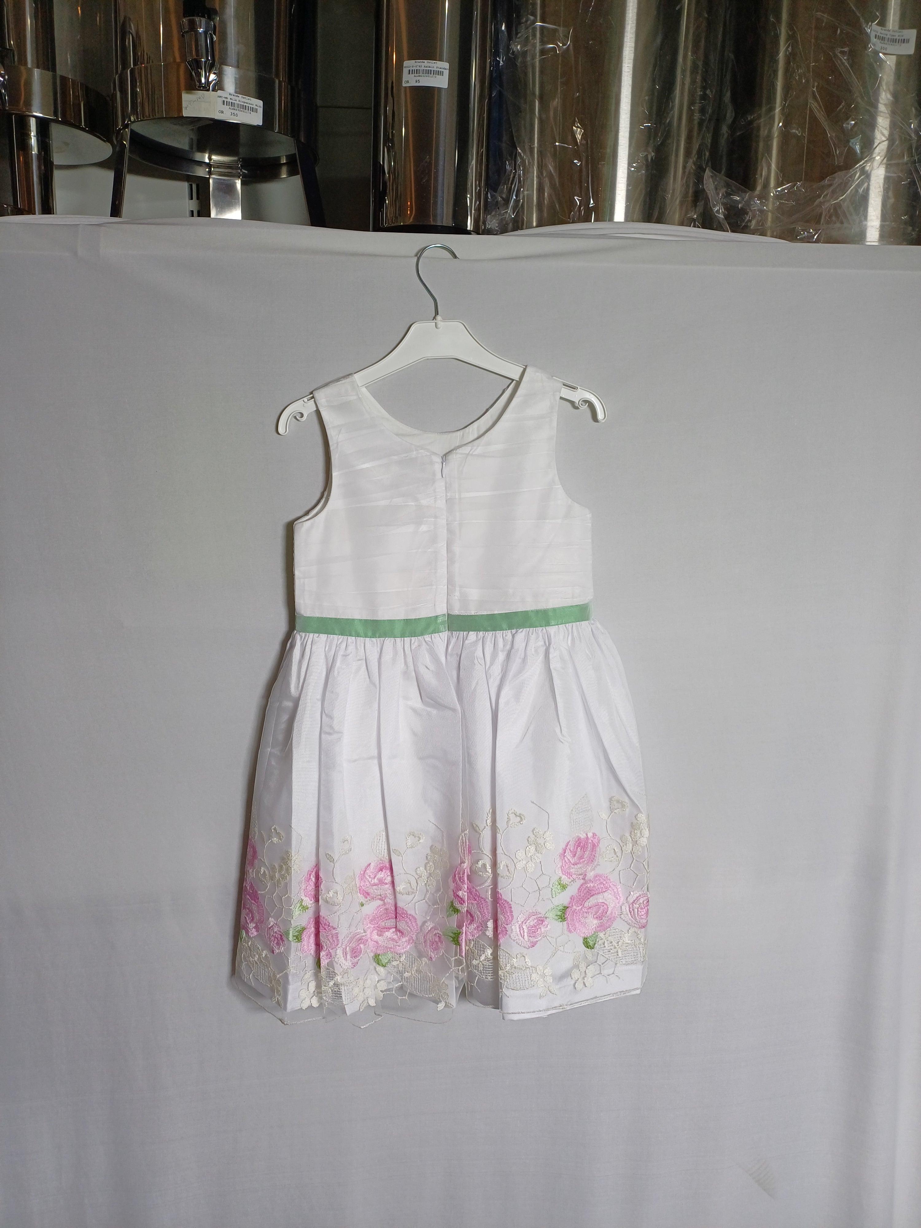 White Pink G16Y60619 Goose Girl Sleeveless Dress