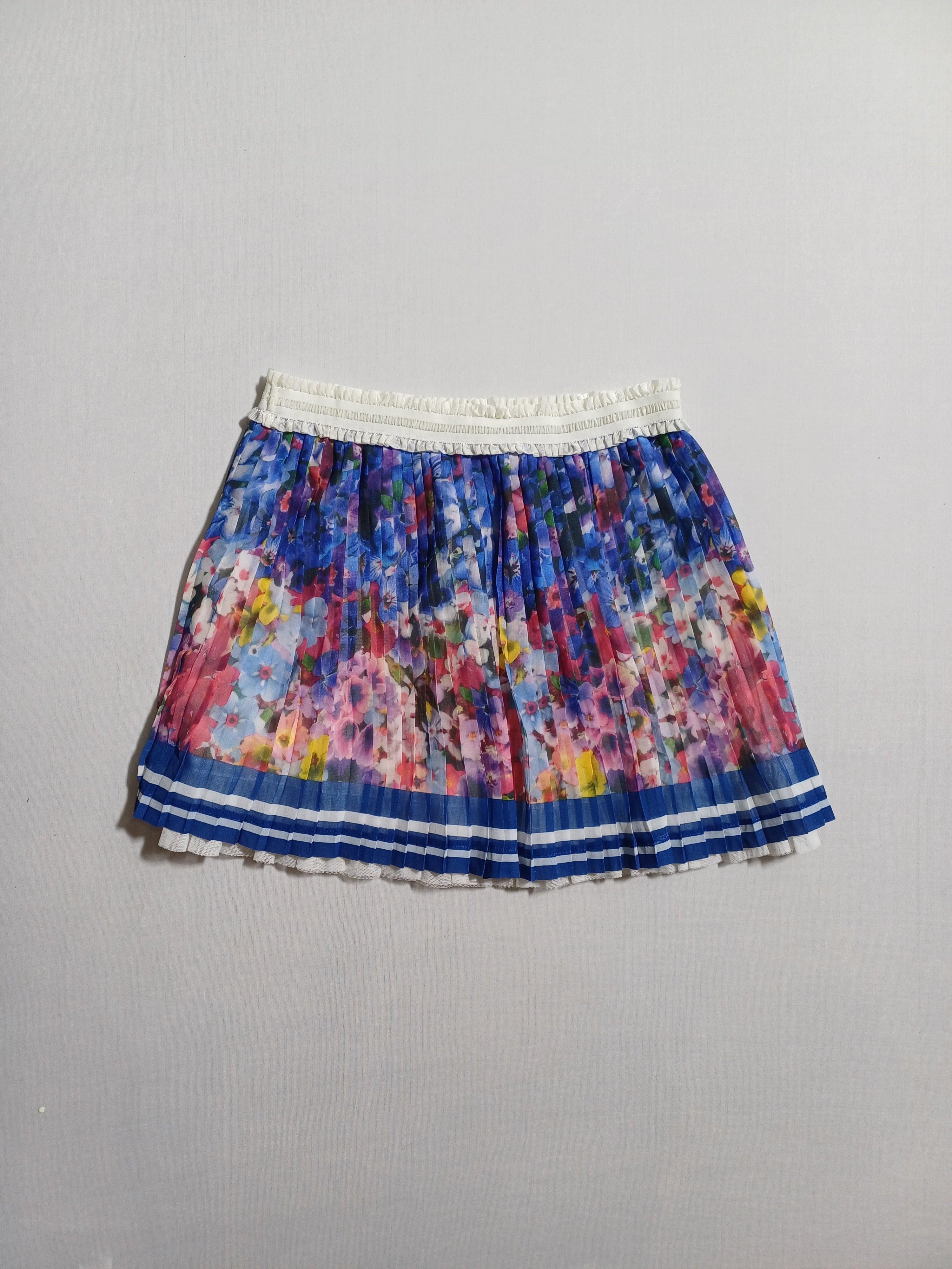 تنورة MISS BLUMARINE BLUE FLORAL-12A للبنات 32JGN60