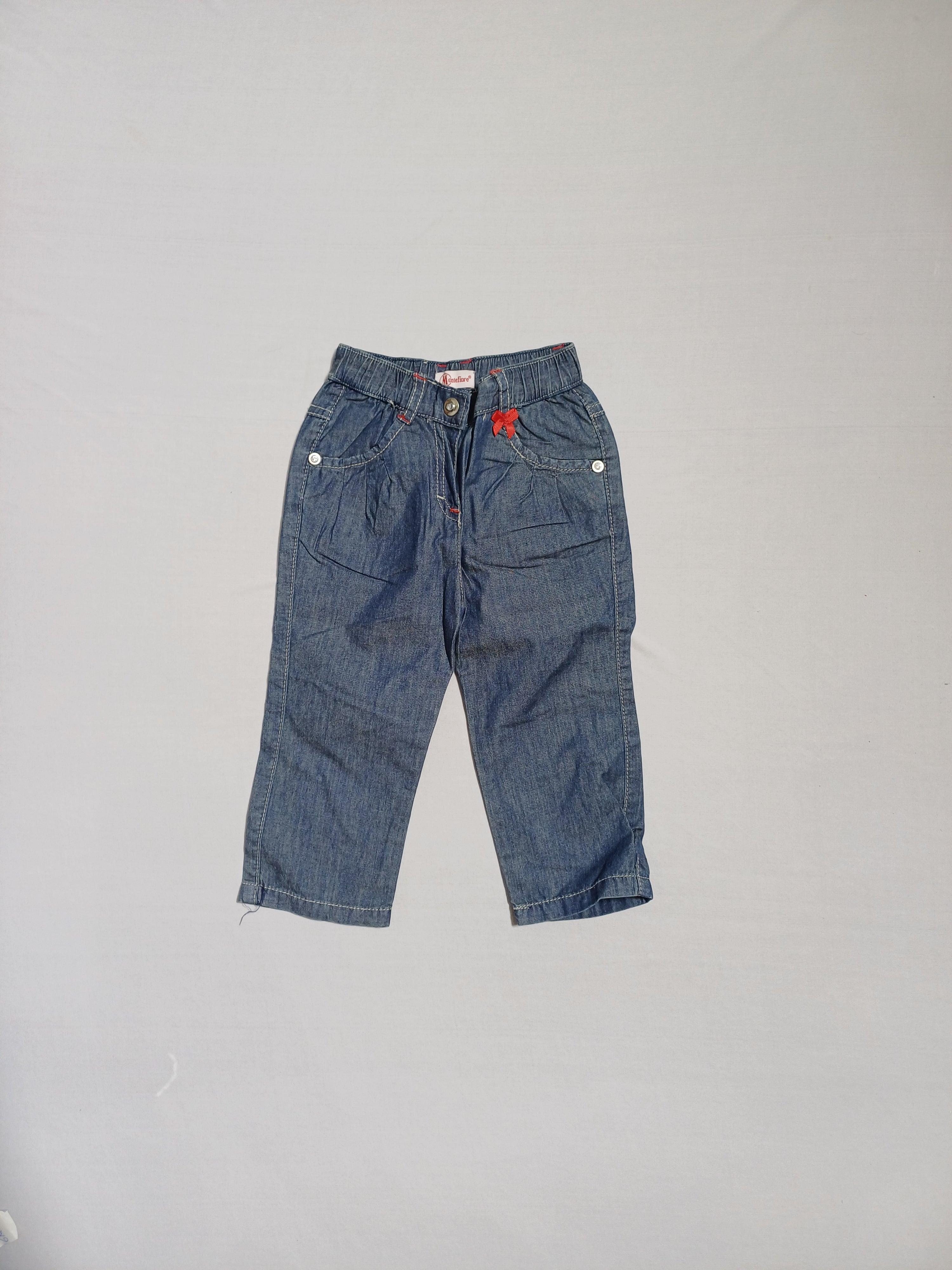 MONTEFIORE BLEU-12M JEAN BÉBÉ FILLE H80