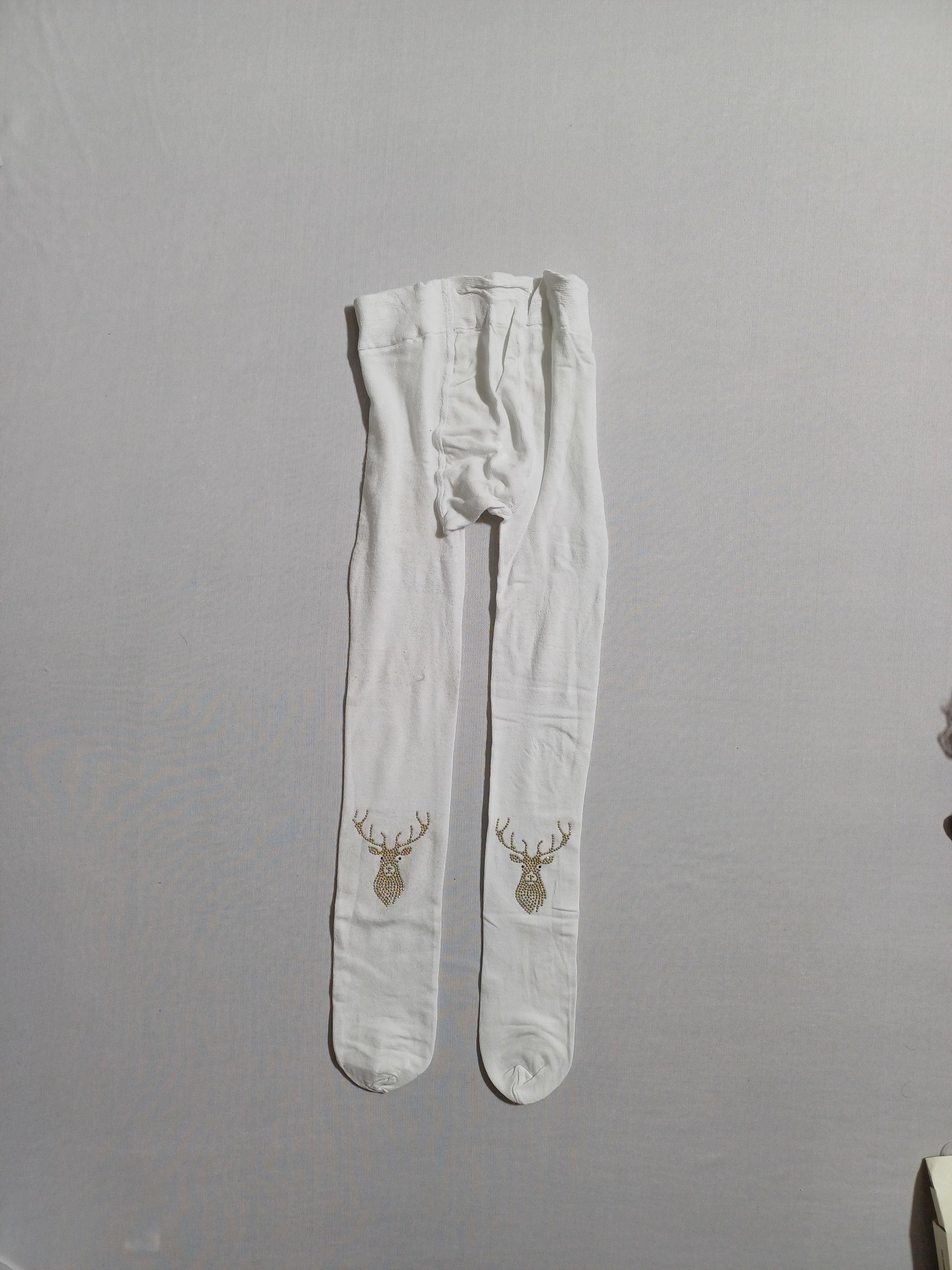 k32011 جوارب طويلة مطبوعة عليها صورة غزال أبيض