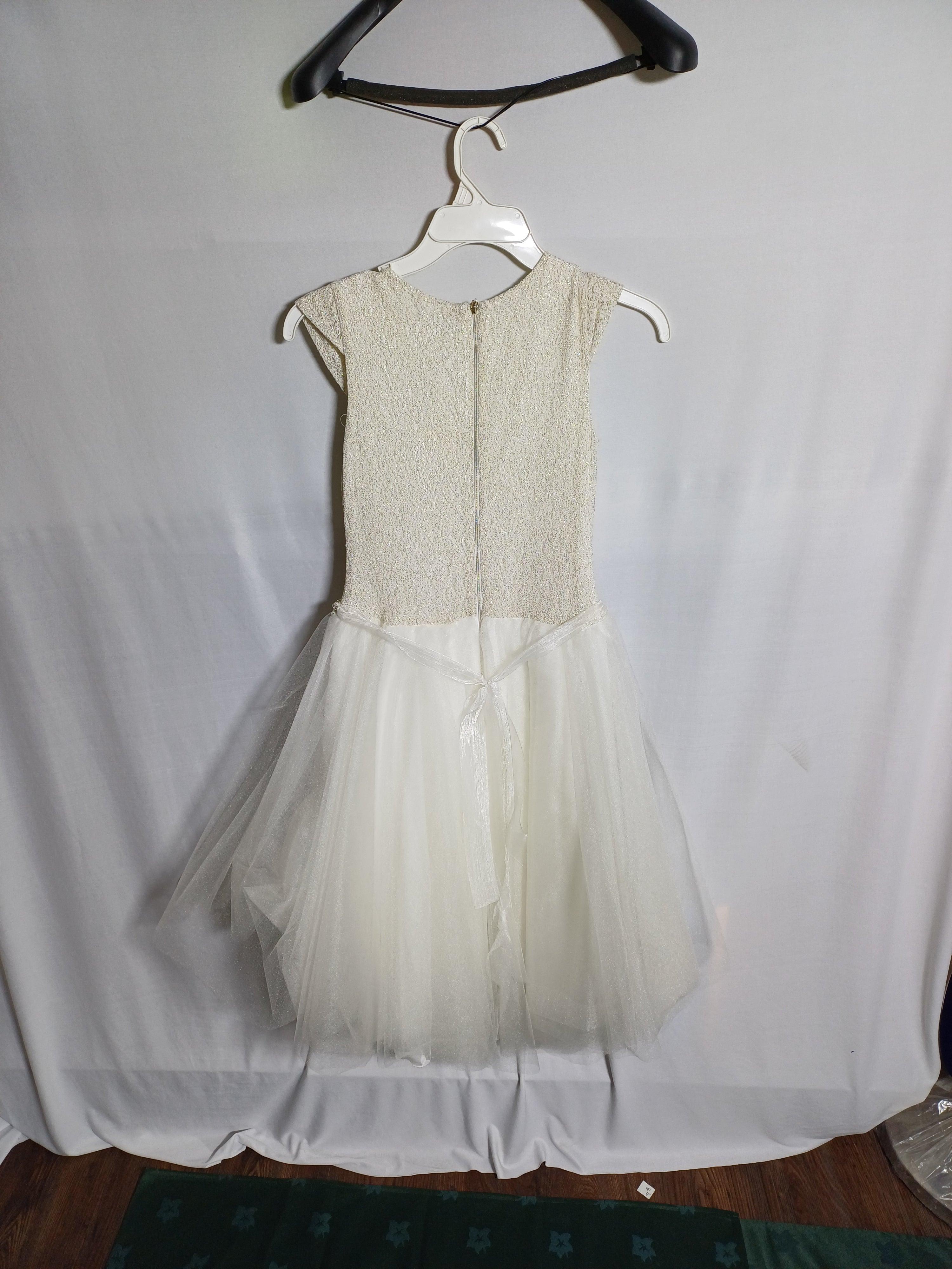 ELLA.B WHITE-14A GIRL DRESS EB619