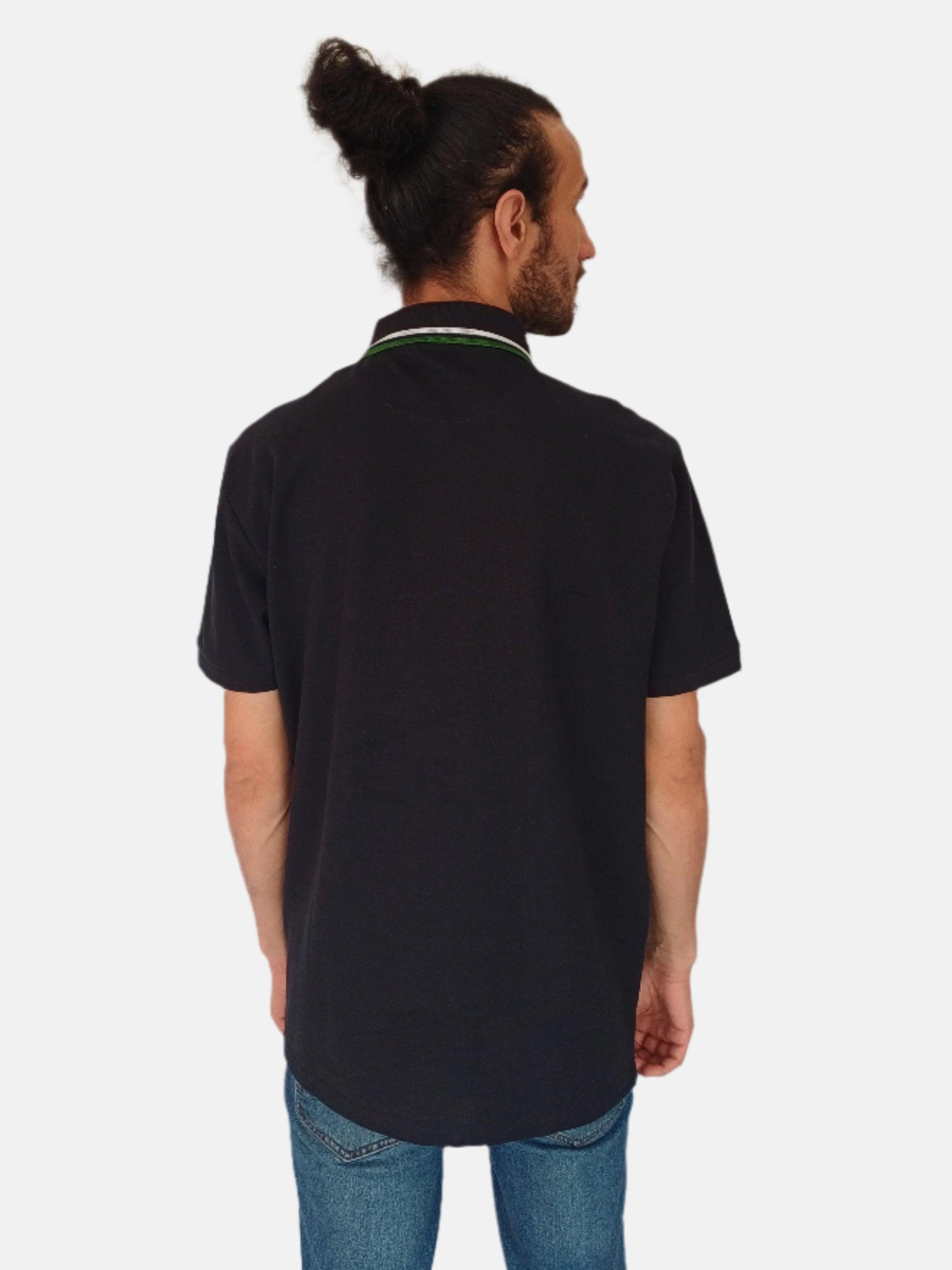 تي شيرت بولو مخطط باللونين الأخضر الداكن والأبيض مقاس XL 432-50249000