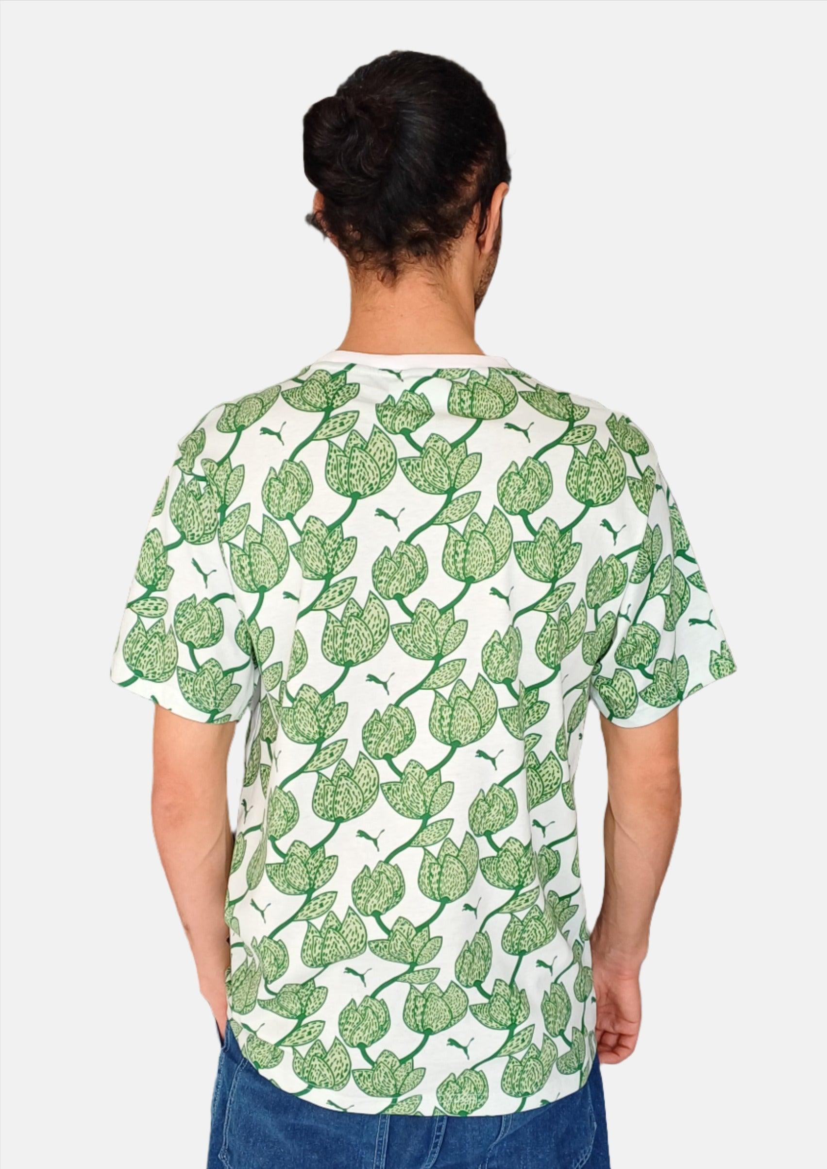 PUMA WHT FLORAL ROUNDNECK T-SHIRT