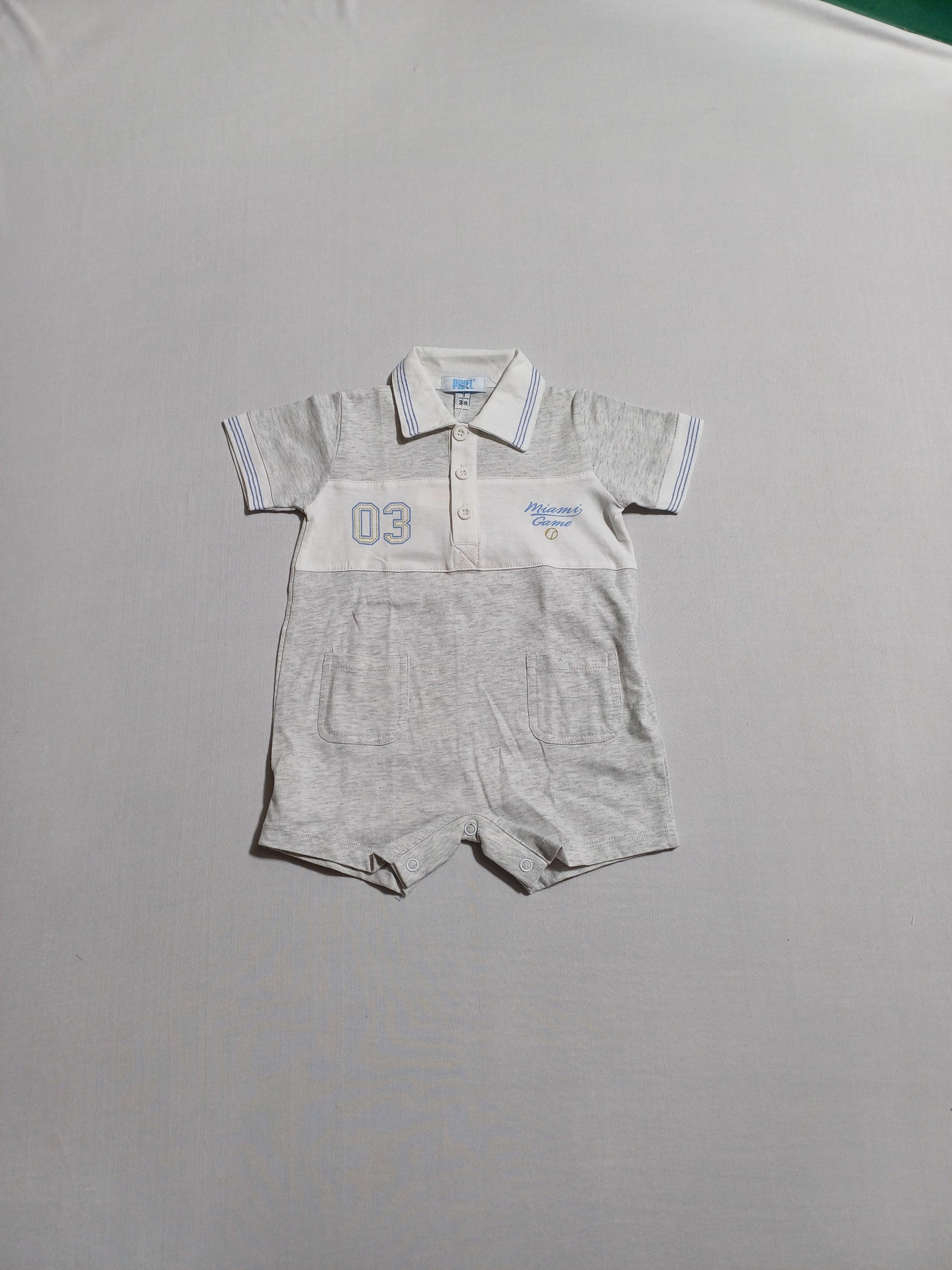 PIXEL 3M BOYS BABY POLO ROMPER SS TD550300
