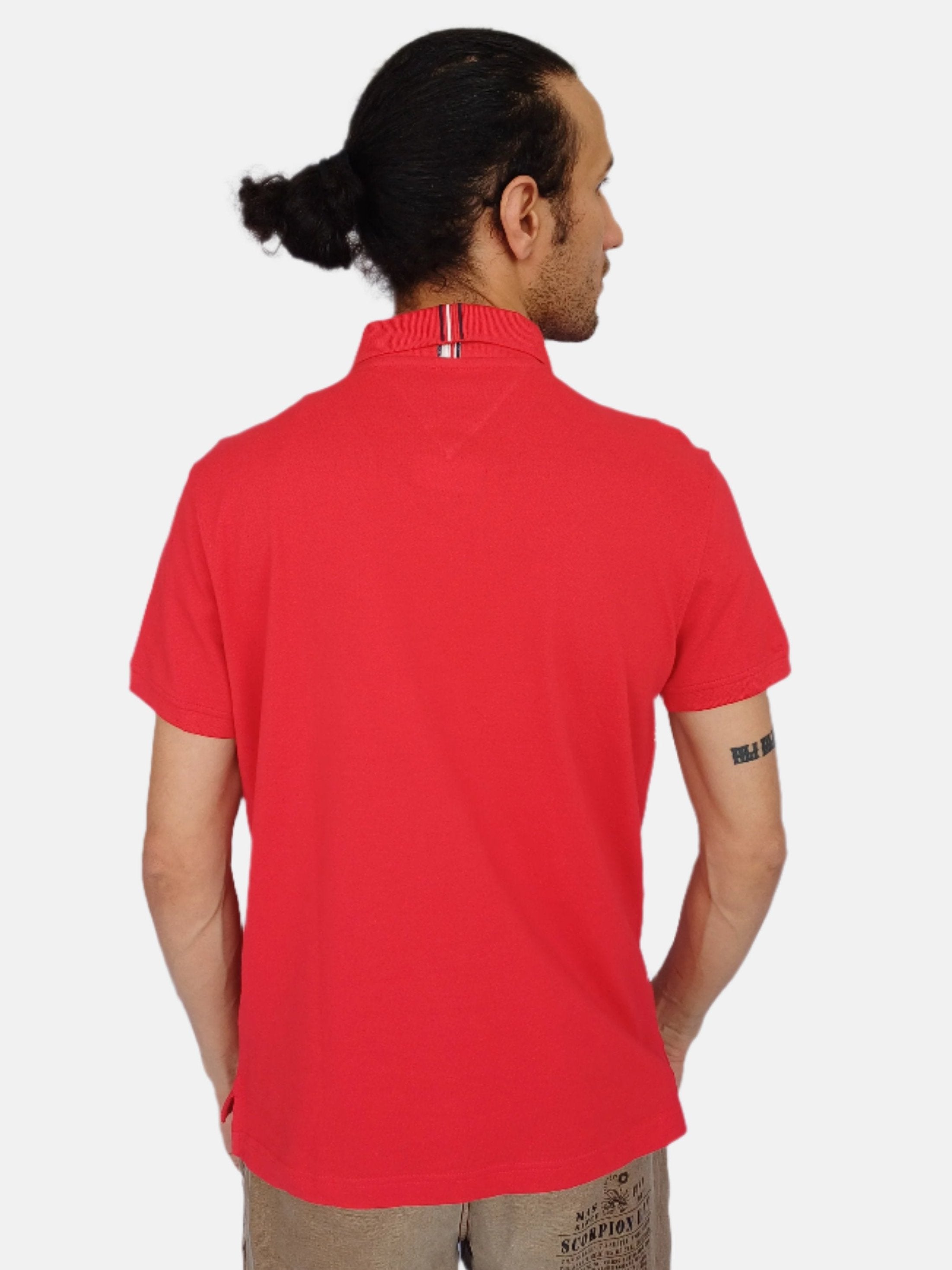 Tommy Hilfiger Men Polo T-shirt Regular Fit Red