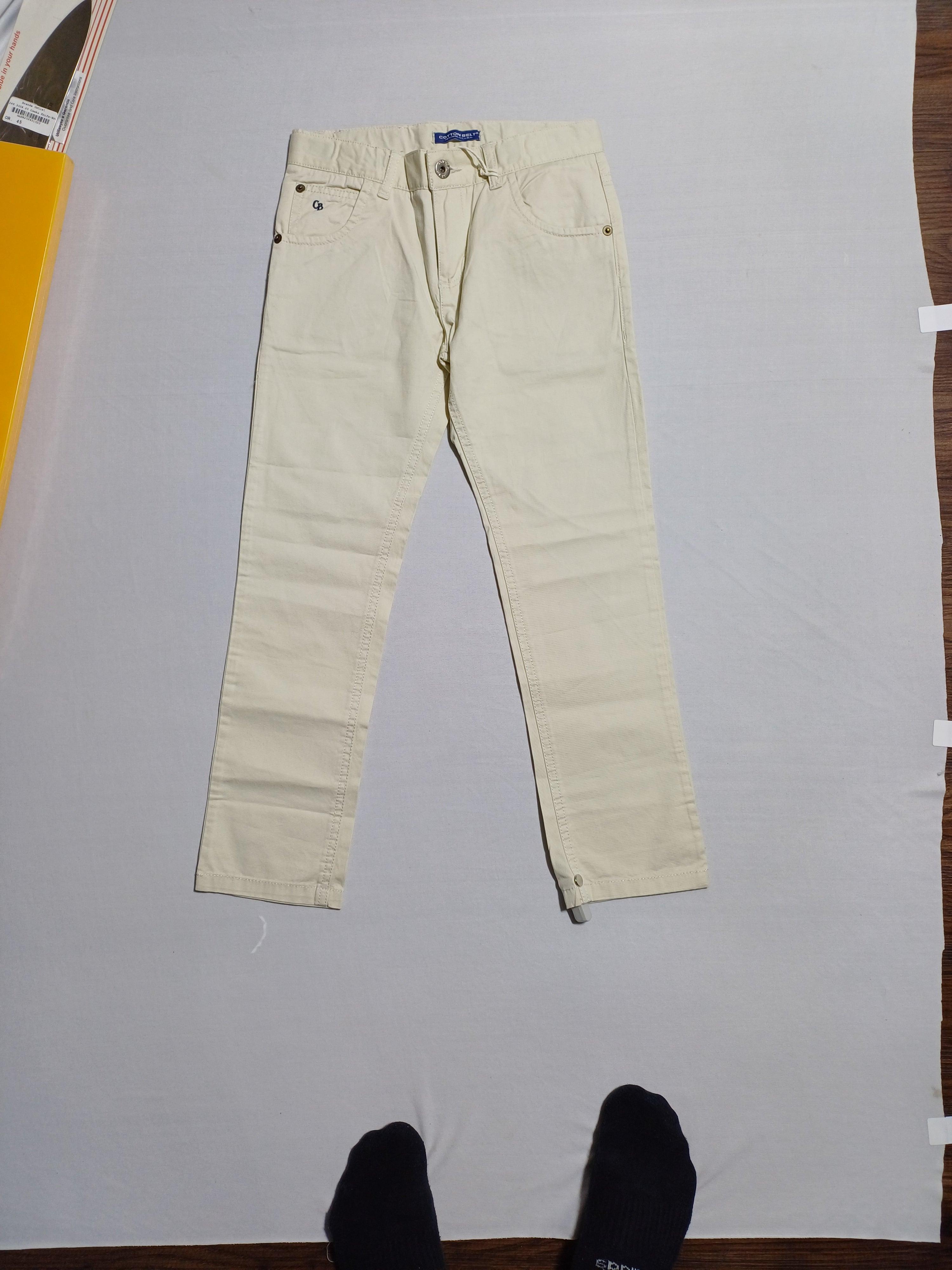 بنطلون قطني للأولاد باللون البيج 501100