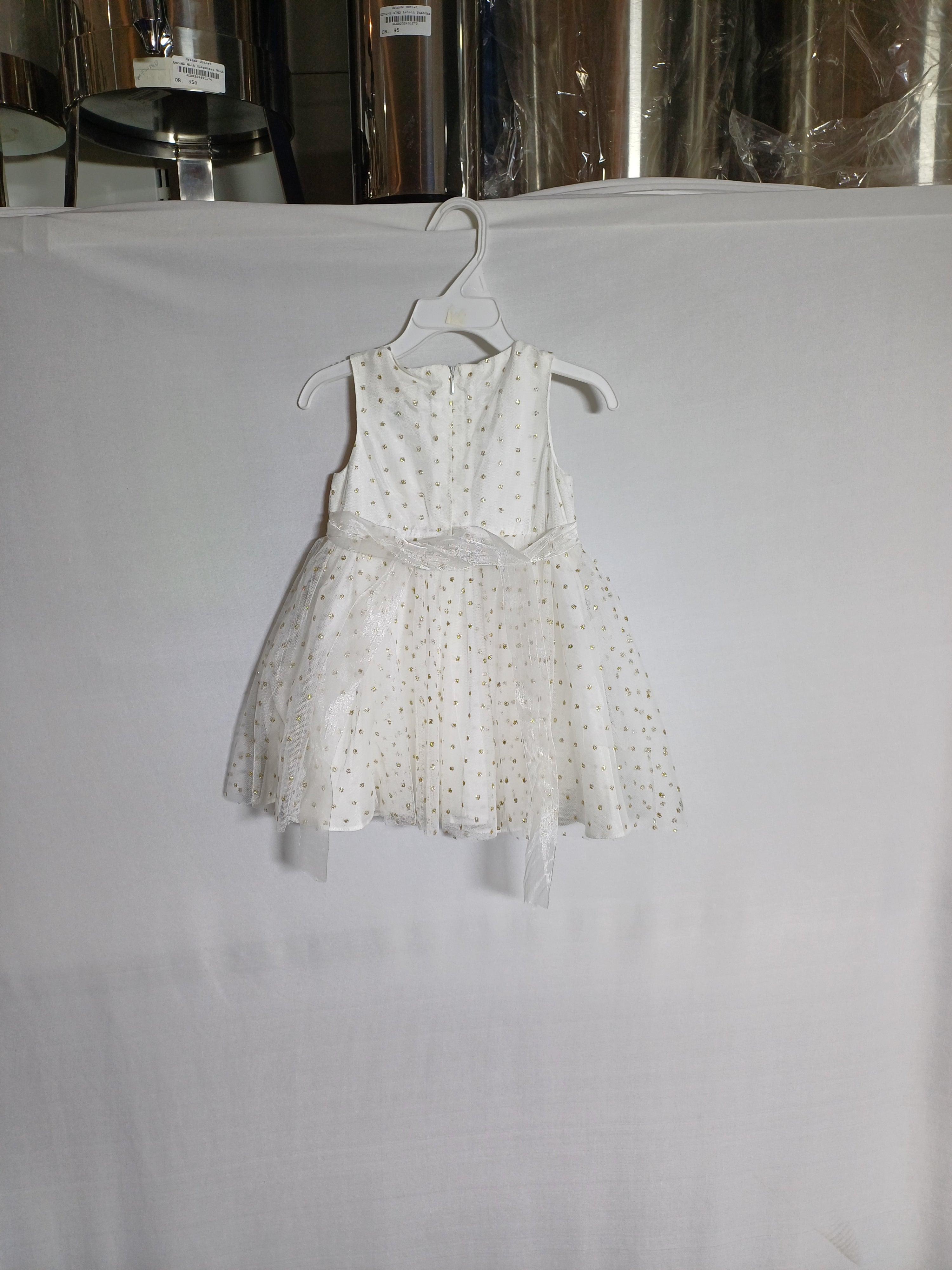 DAVID CHARLES WHITE-18M GIRLS DRESS DC0026