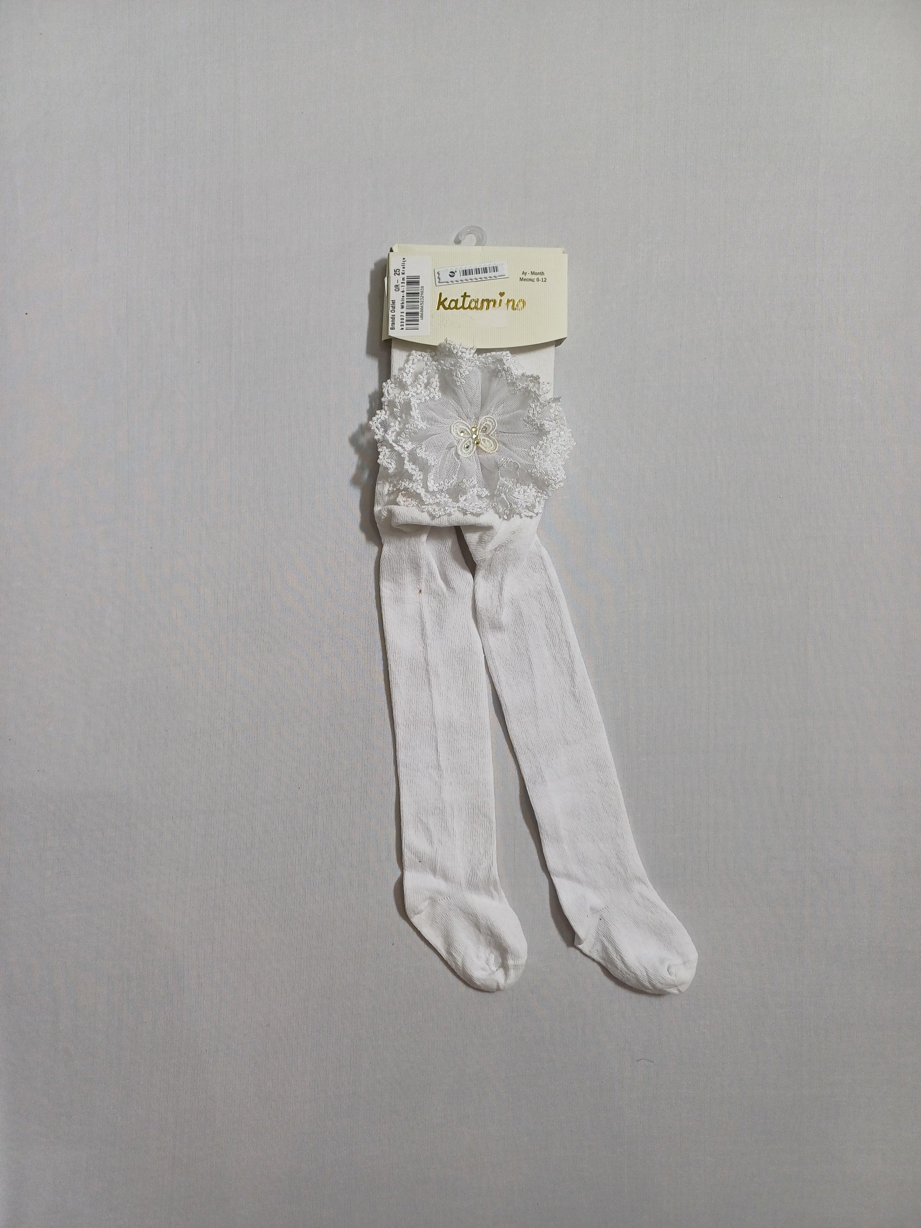 k32075 White Kraliçe Popo baby Pantyhose