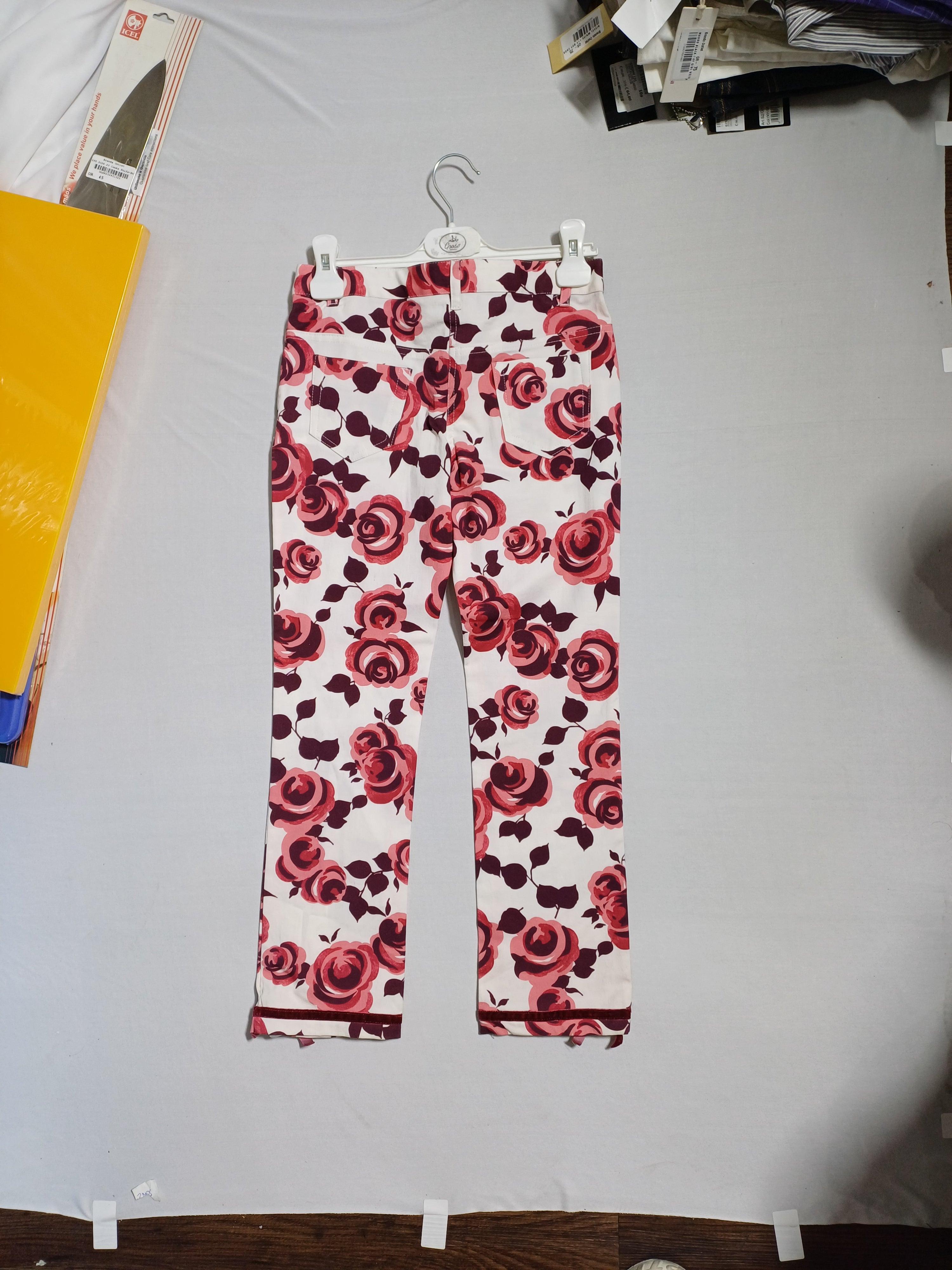 G16K40515 WHTFLORAL-PANTALON FILLE 9-10Y