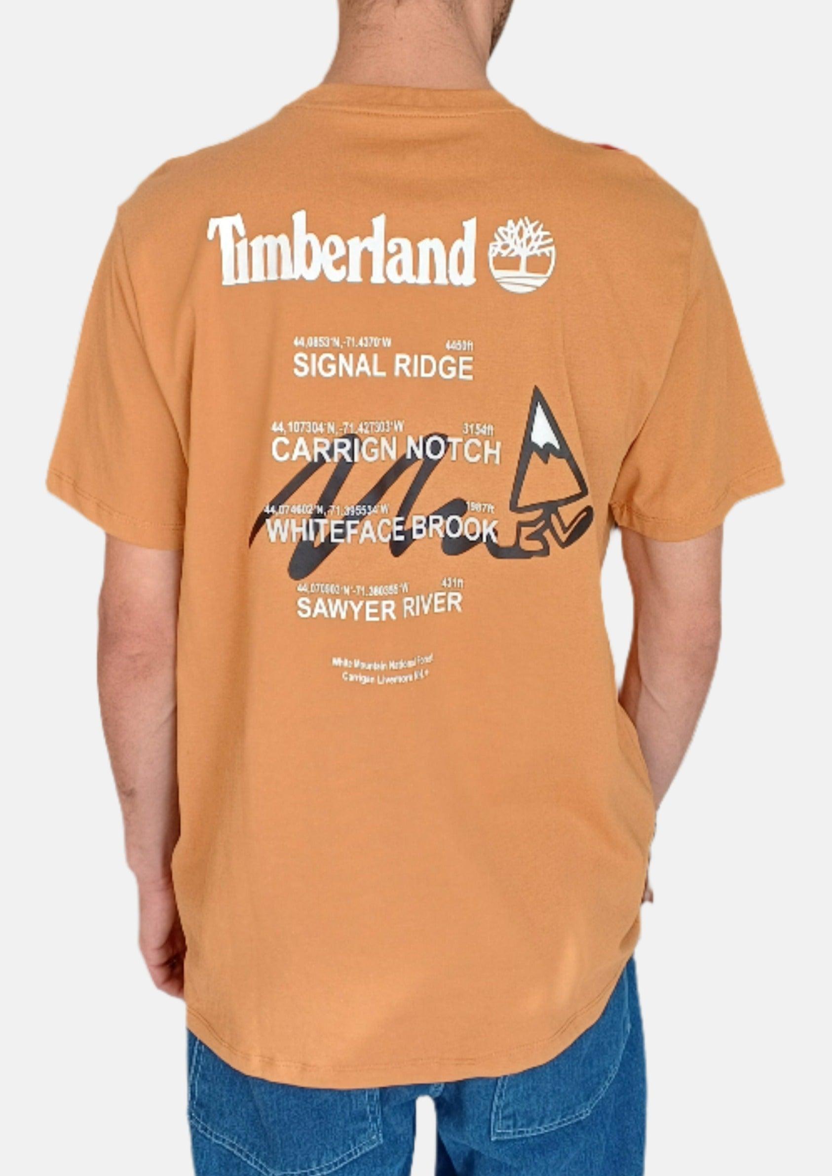 TIMBERLAND BROWN WIND WATER EARTH AND SKY BACK SIGNAL RIDGE MEN RN TSHIRT