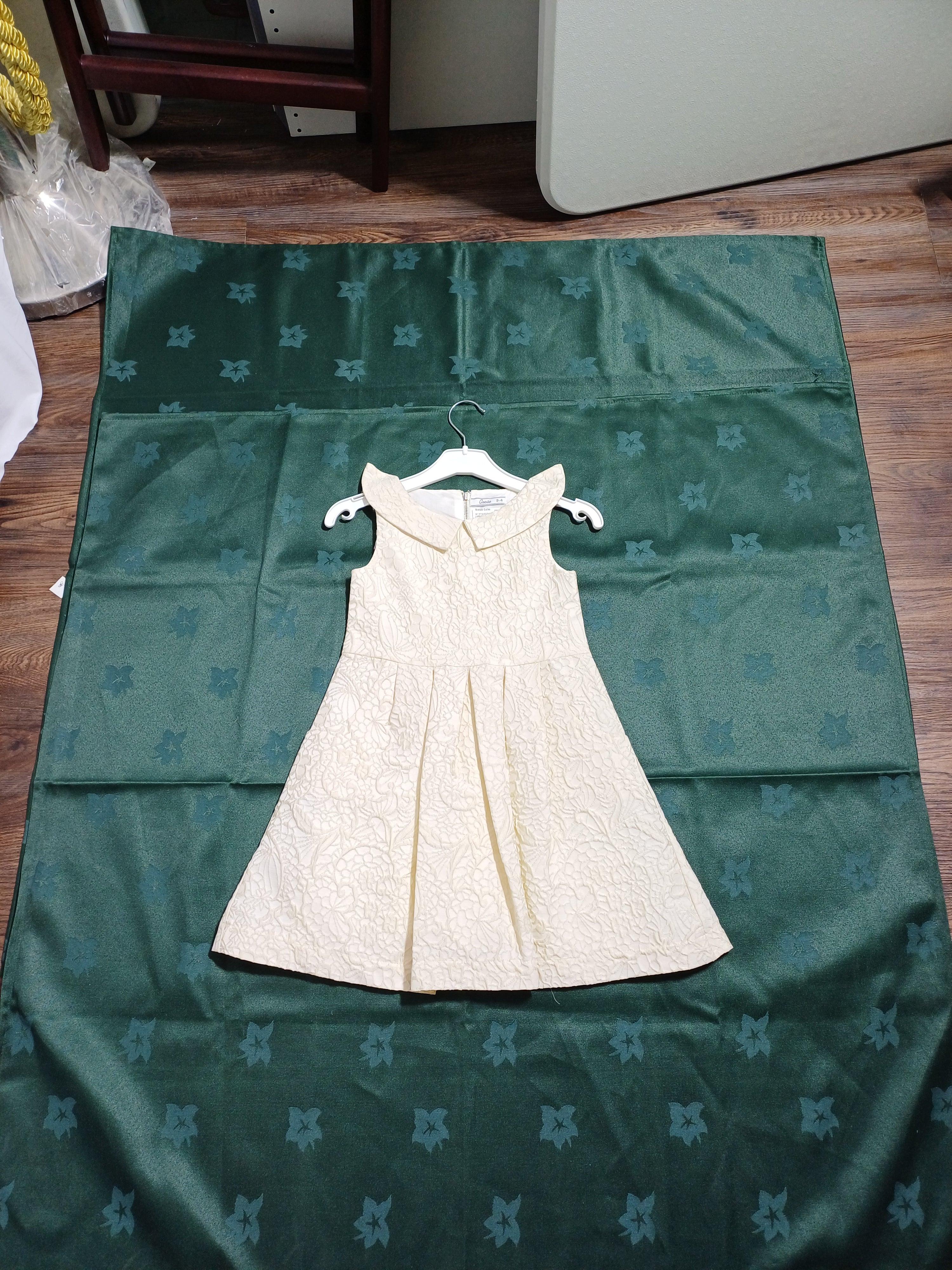 G15Y60332 CREM-3/4Y GIRL DRESS