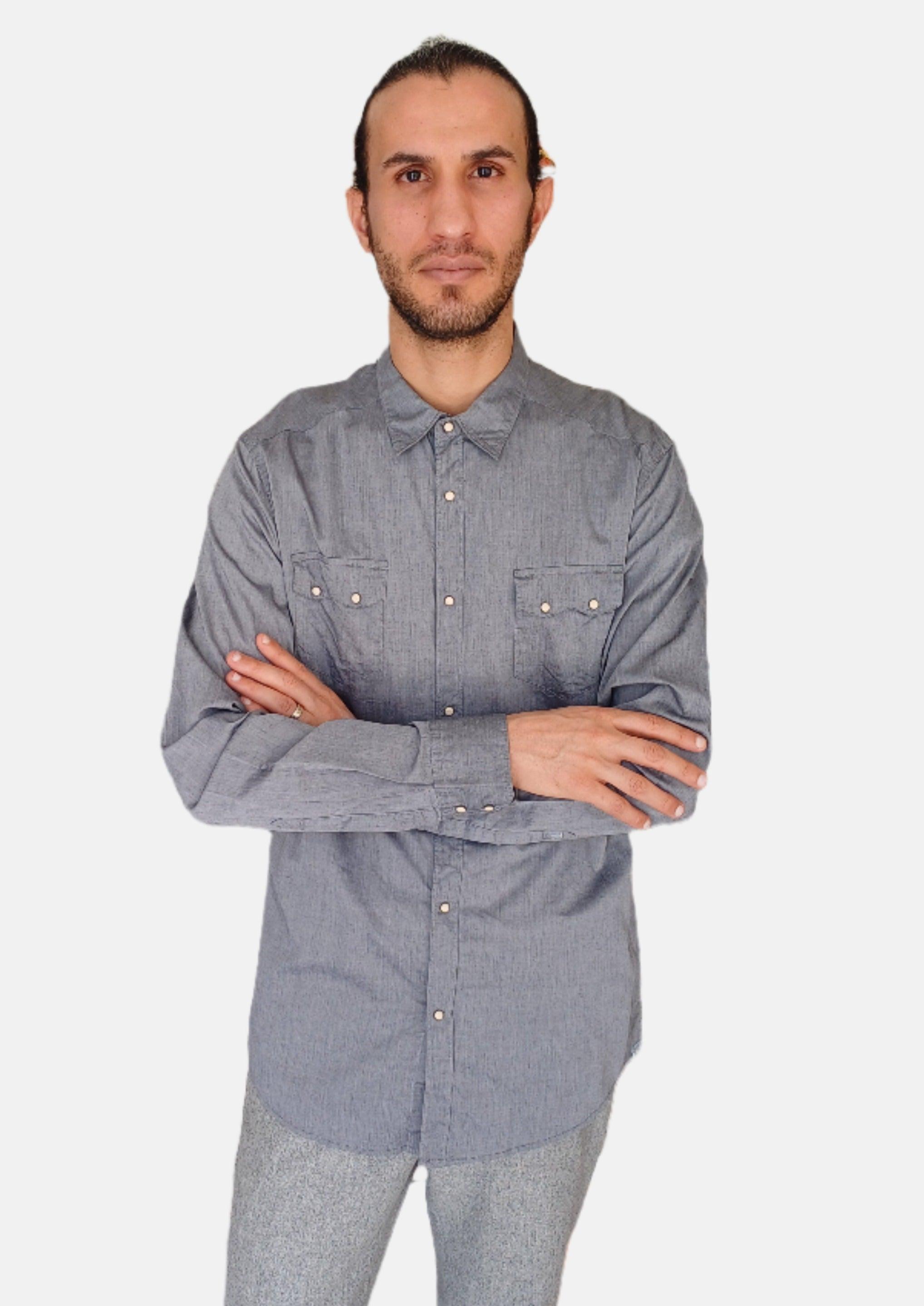 قمصان رجالي TRUSSARDI Denim 624166