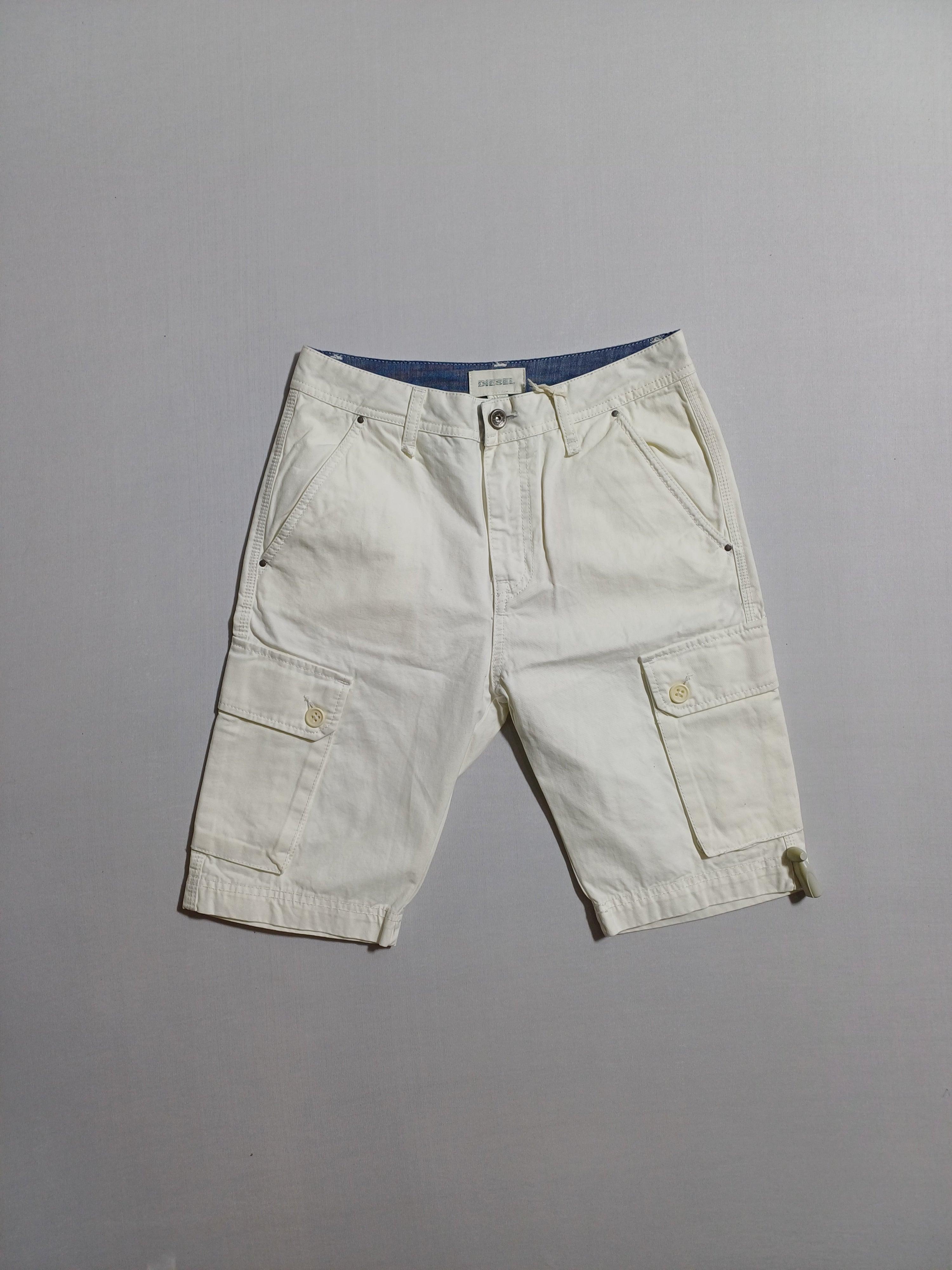 شورت للأولاد من ديزل باللون الأبيض مقاس 11 سنة 00J0QM