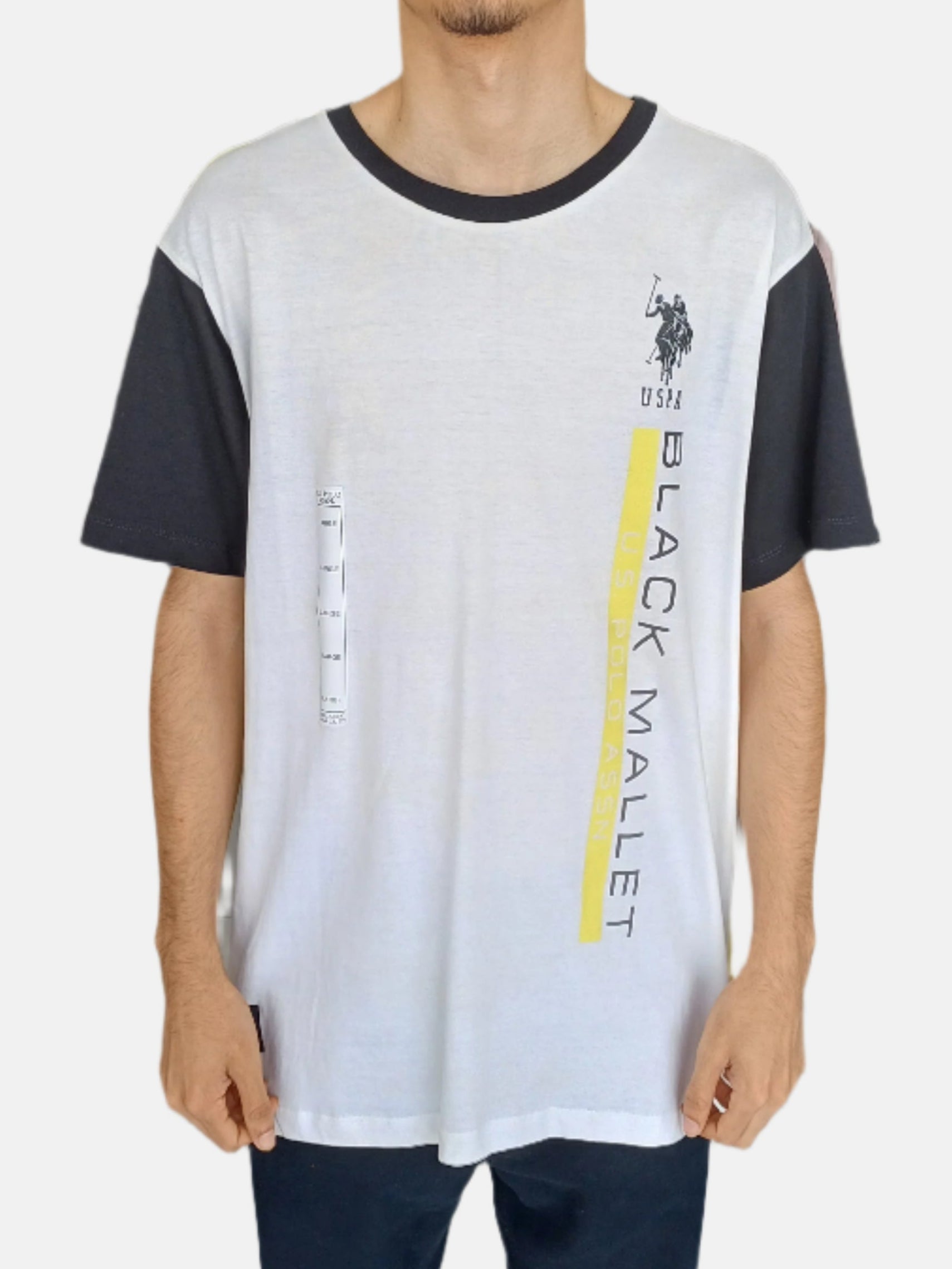 U.S. Polo Assn. Round Neck T-Shirts Cream Yellow 23