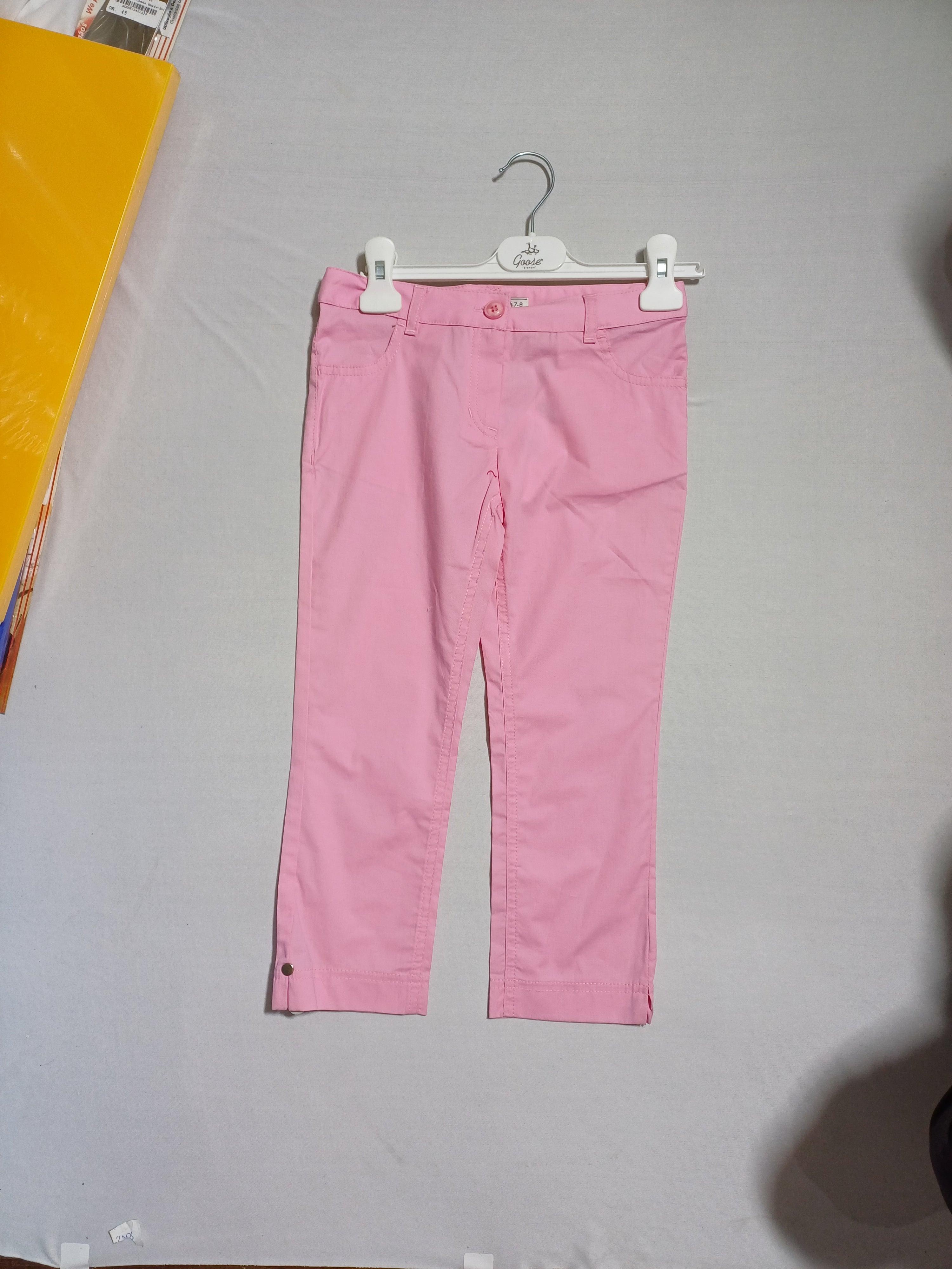 G15Y40307 PANTALON FILLE ROSE-7-8Y