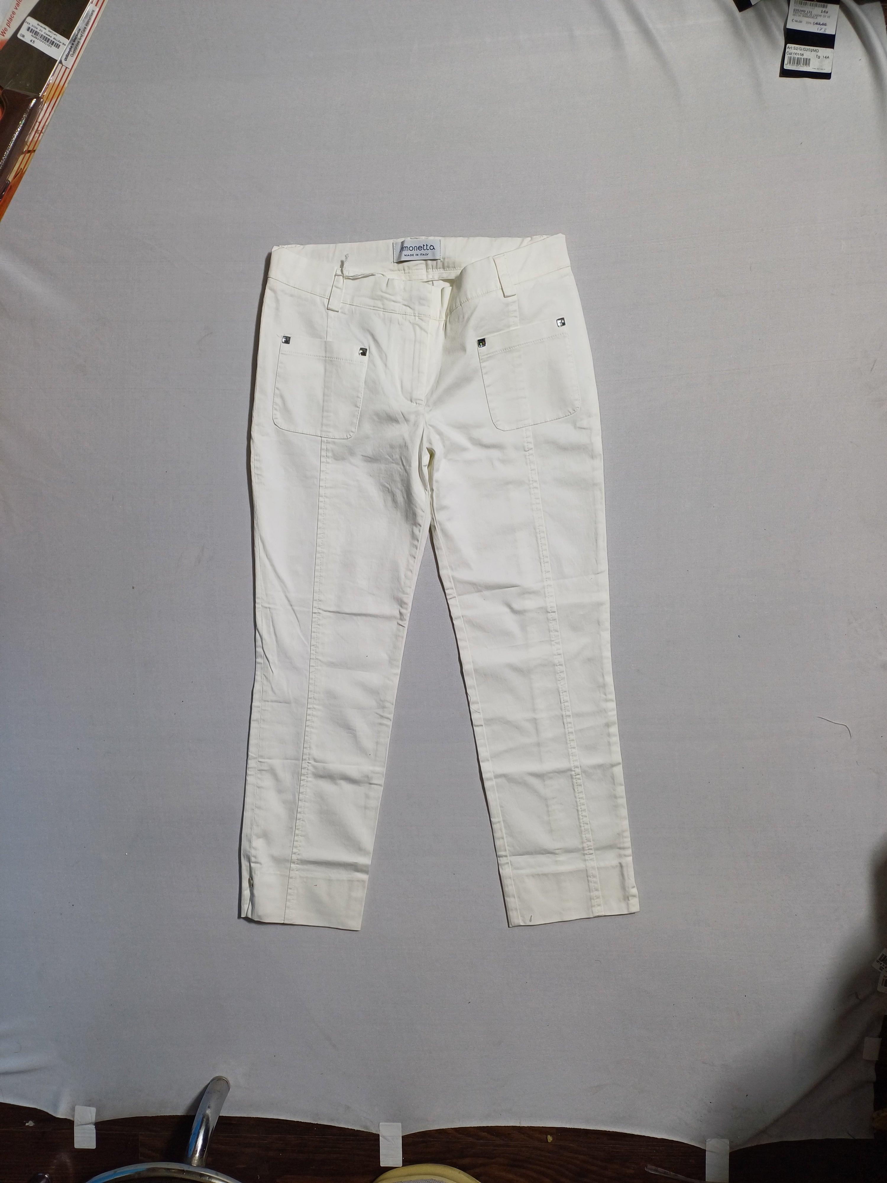 SIMONETTA WHITE-PANTALON FILLE 10Y 6282