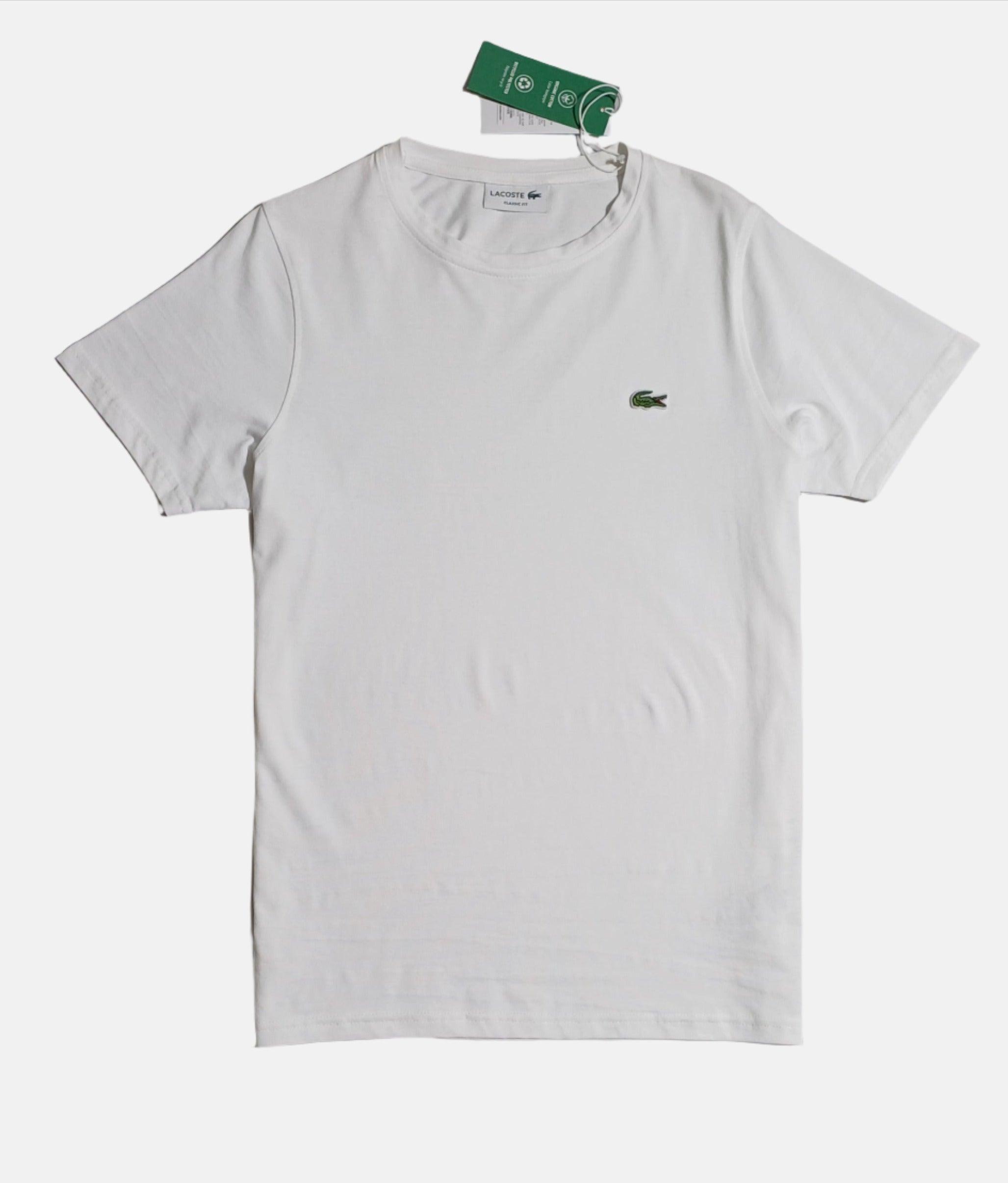 T-SHIRT COL ROND BLANC LACOSTE