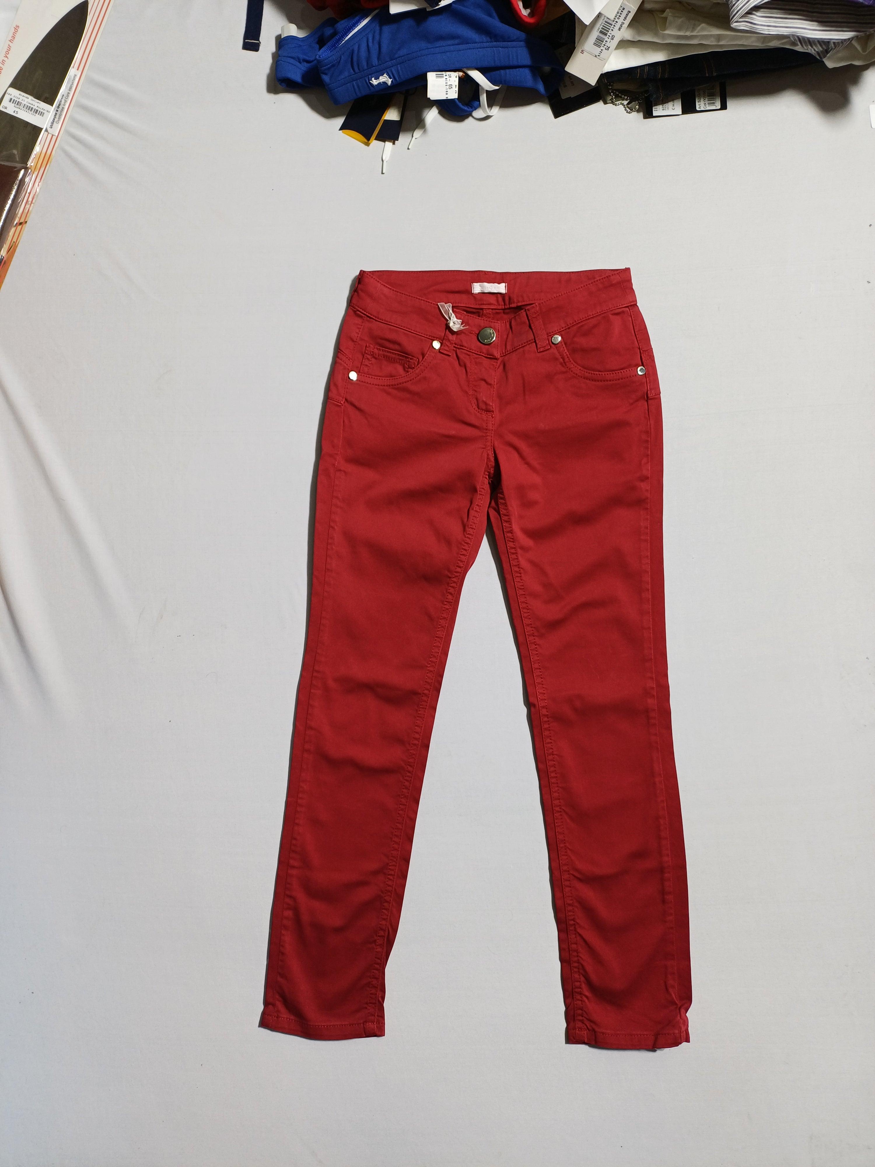 PANTALON FILLE ROUGE MISS GRANT-8-9Y