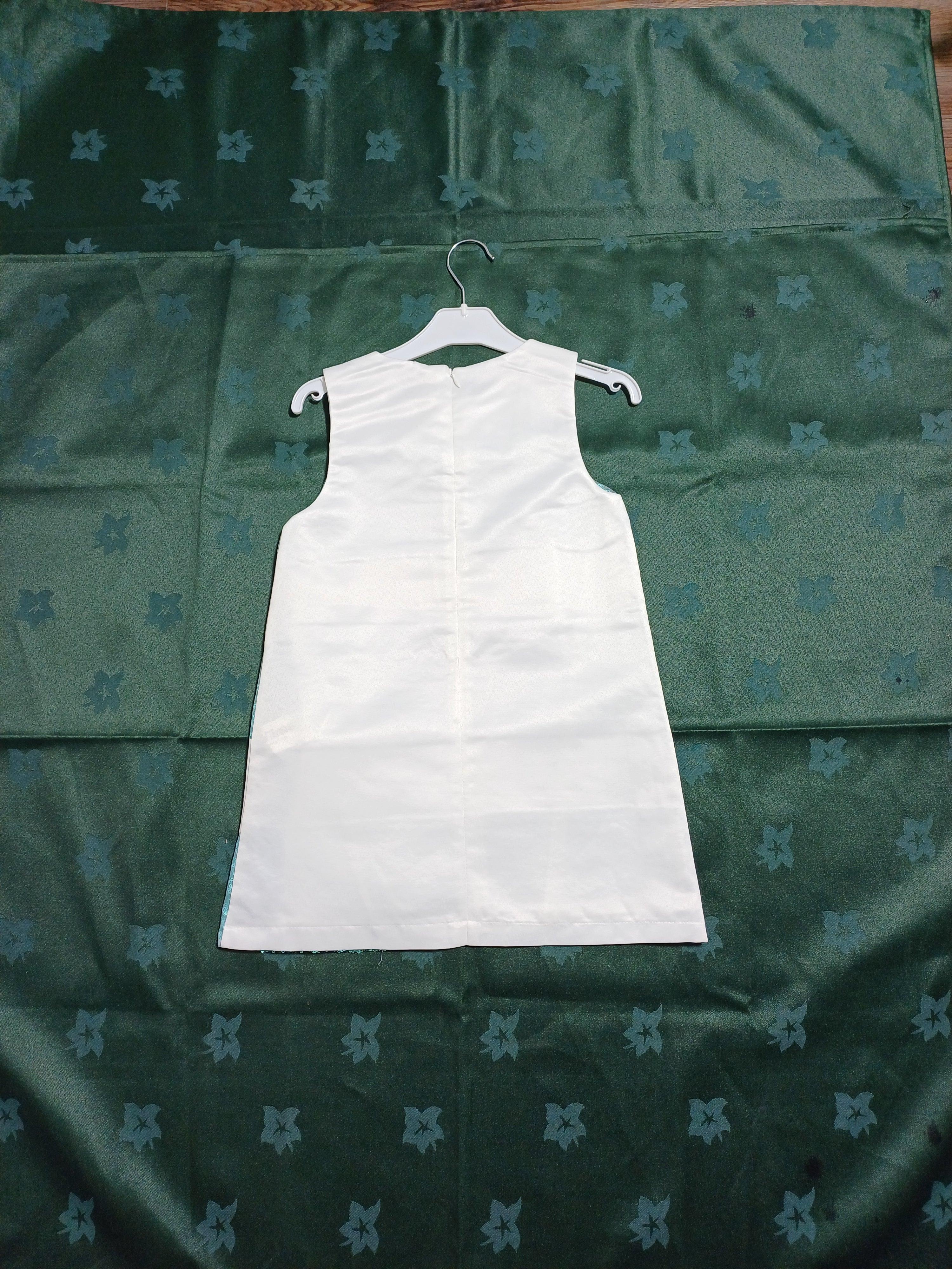 G2 Yesil White G17Y60923 Goose Girls Sleeveless Dress