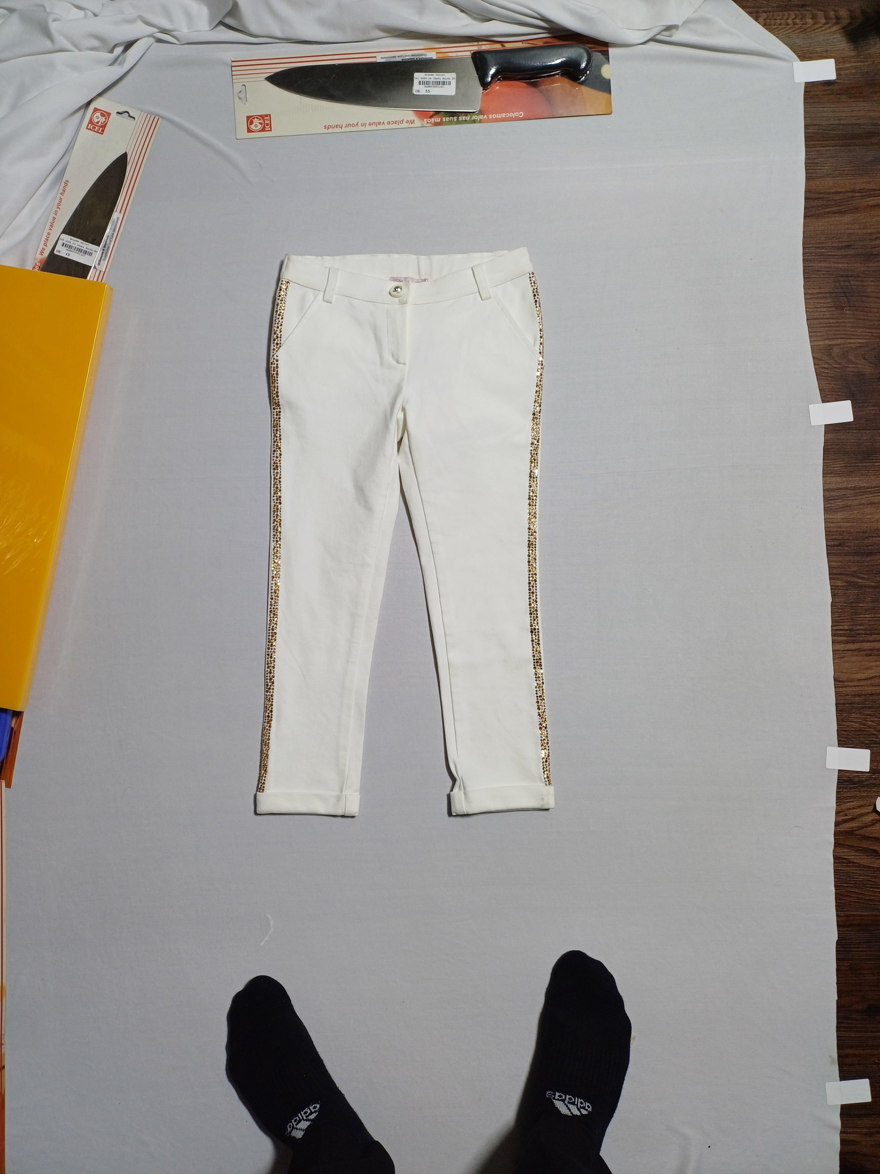 بنطلون MISS BLUMARINE WHITE-6A للبنات 327PL54