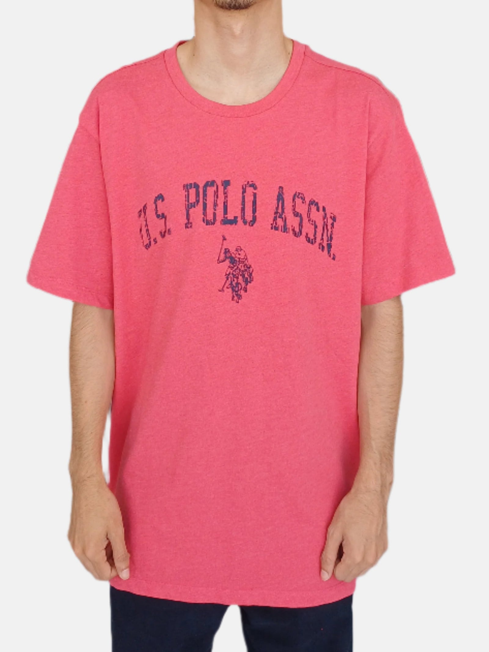 U.S. Polo Assn. Round Neck T-Shirts Coral 49