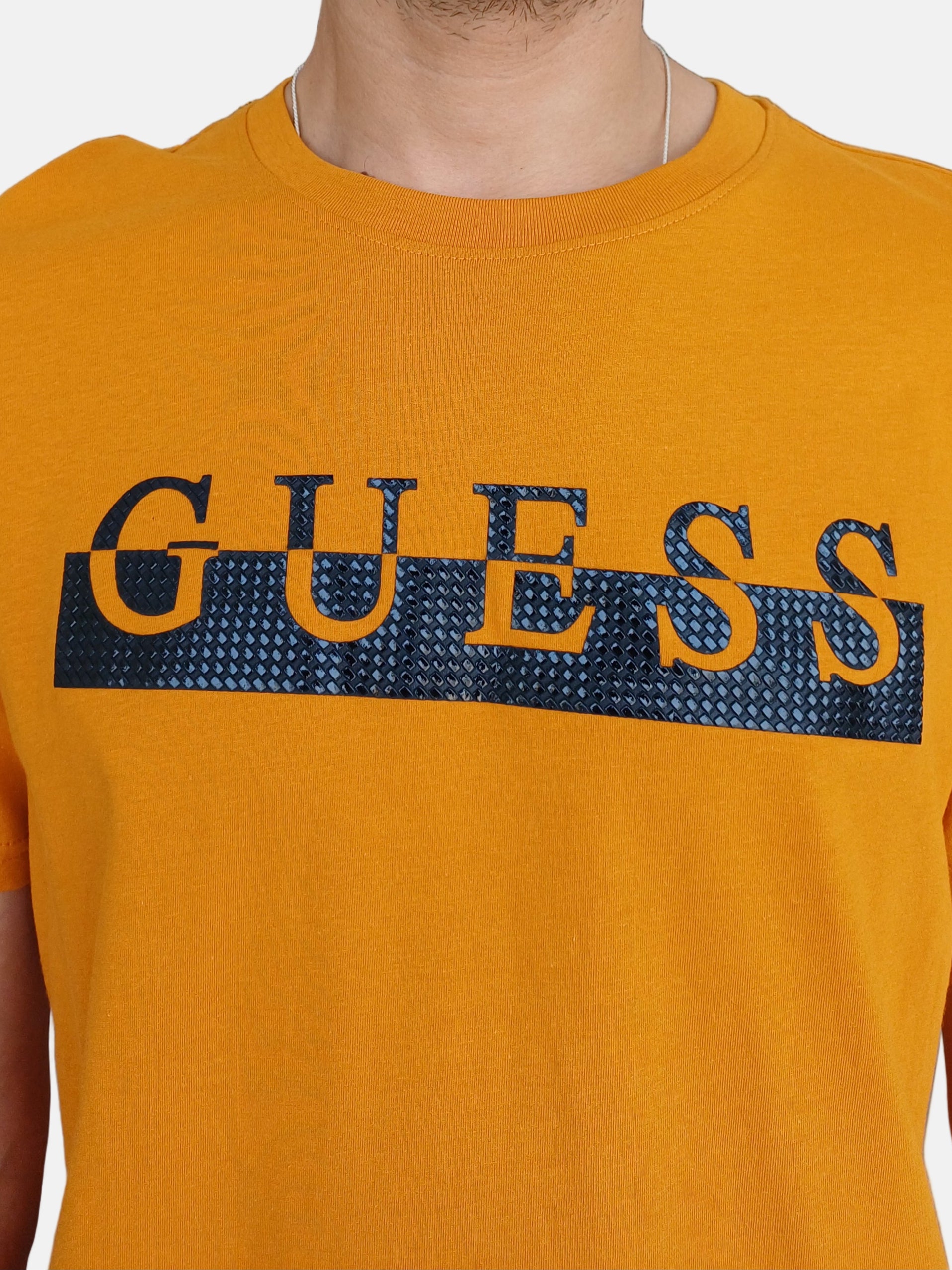 Guess Round Neck T-shirt Yallow T3BI53