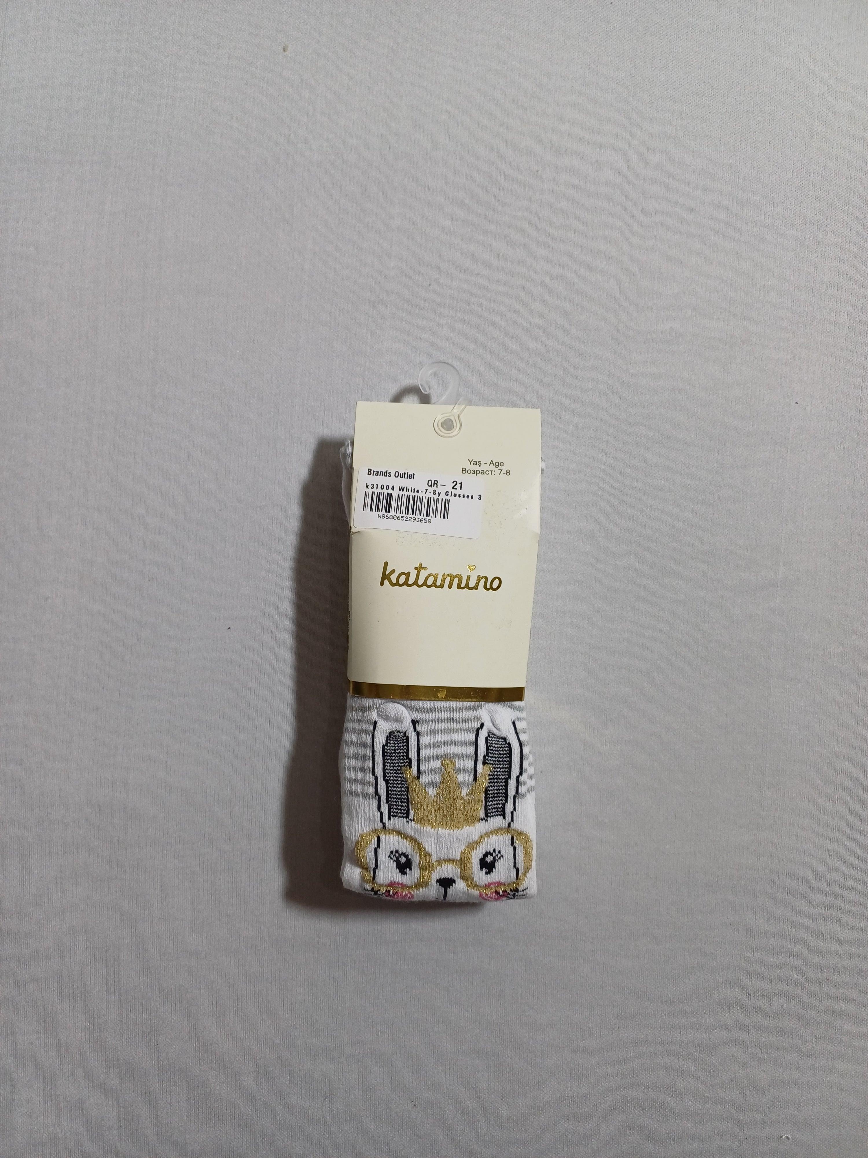 k31004 White Glasses 3D Pantyhose