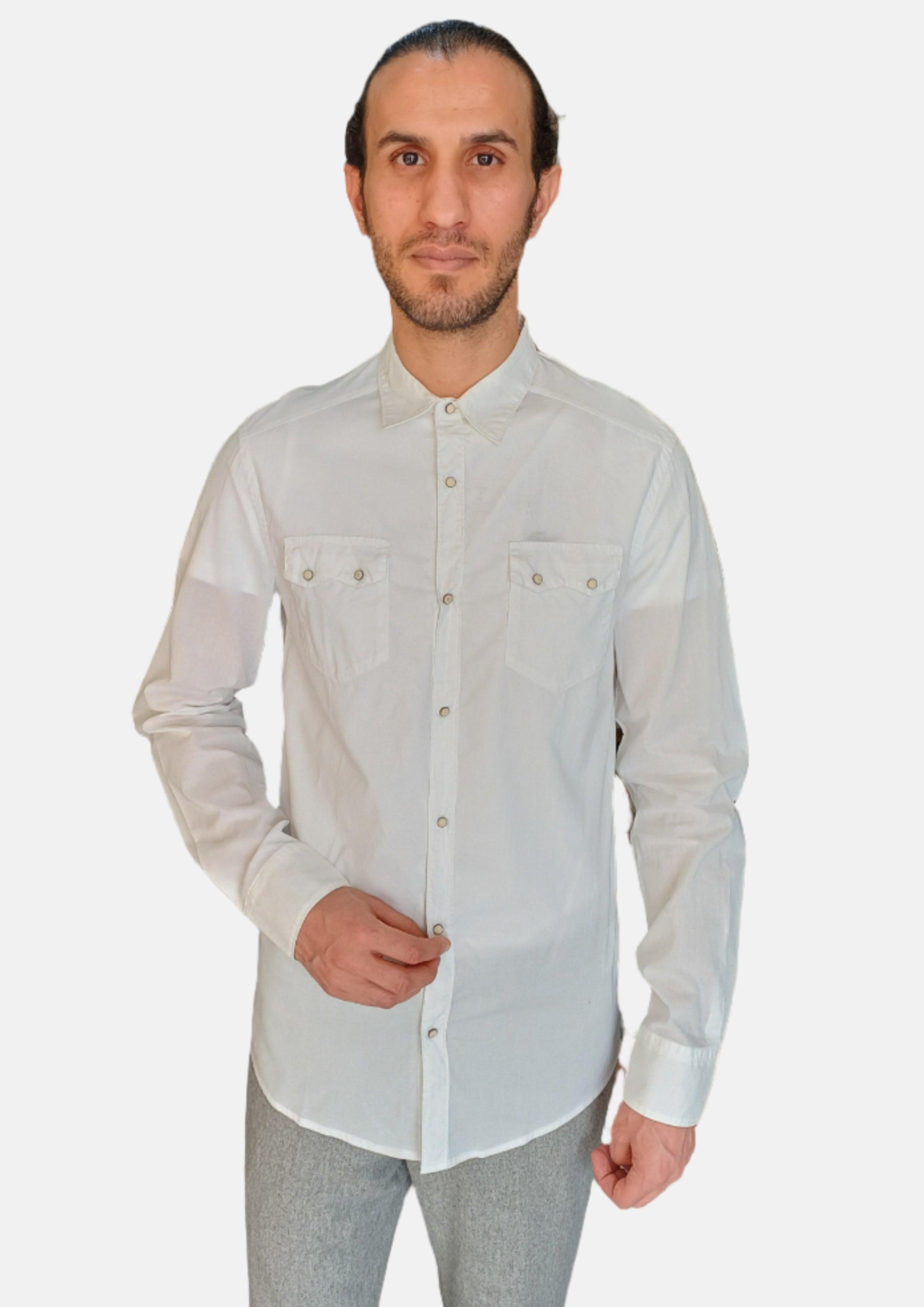 TRUSSARDI White 624166 Men Shirts