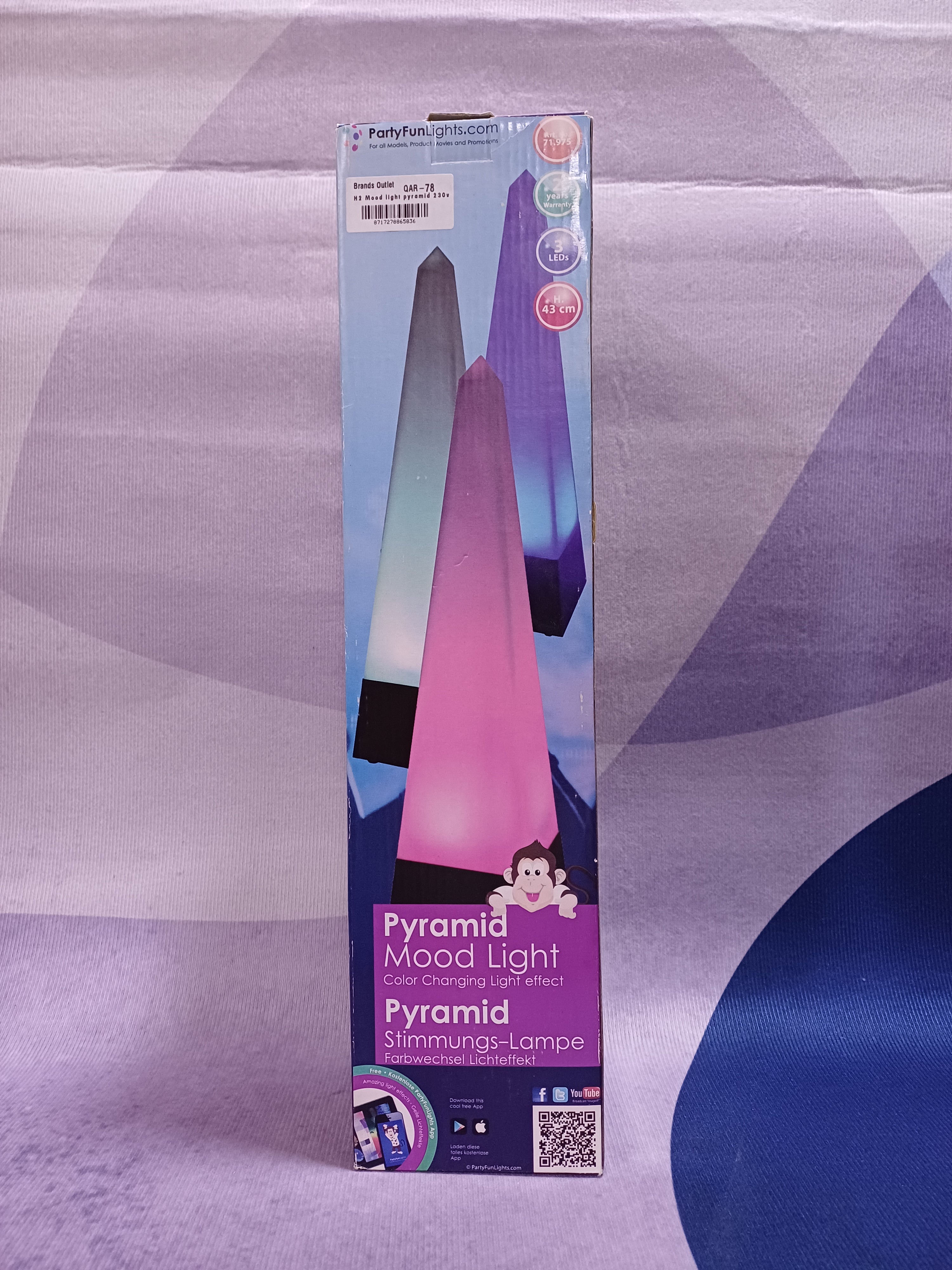 Pyramide lumineuse d'ambiance H2 230v