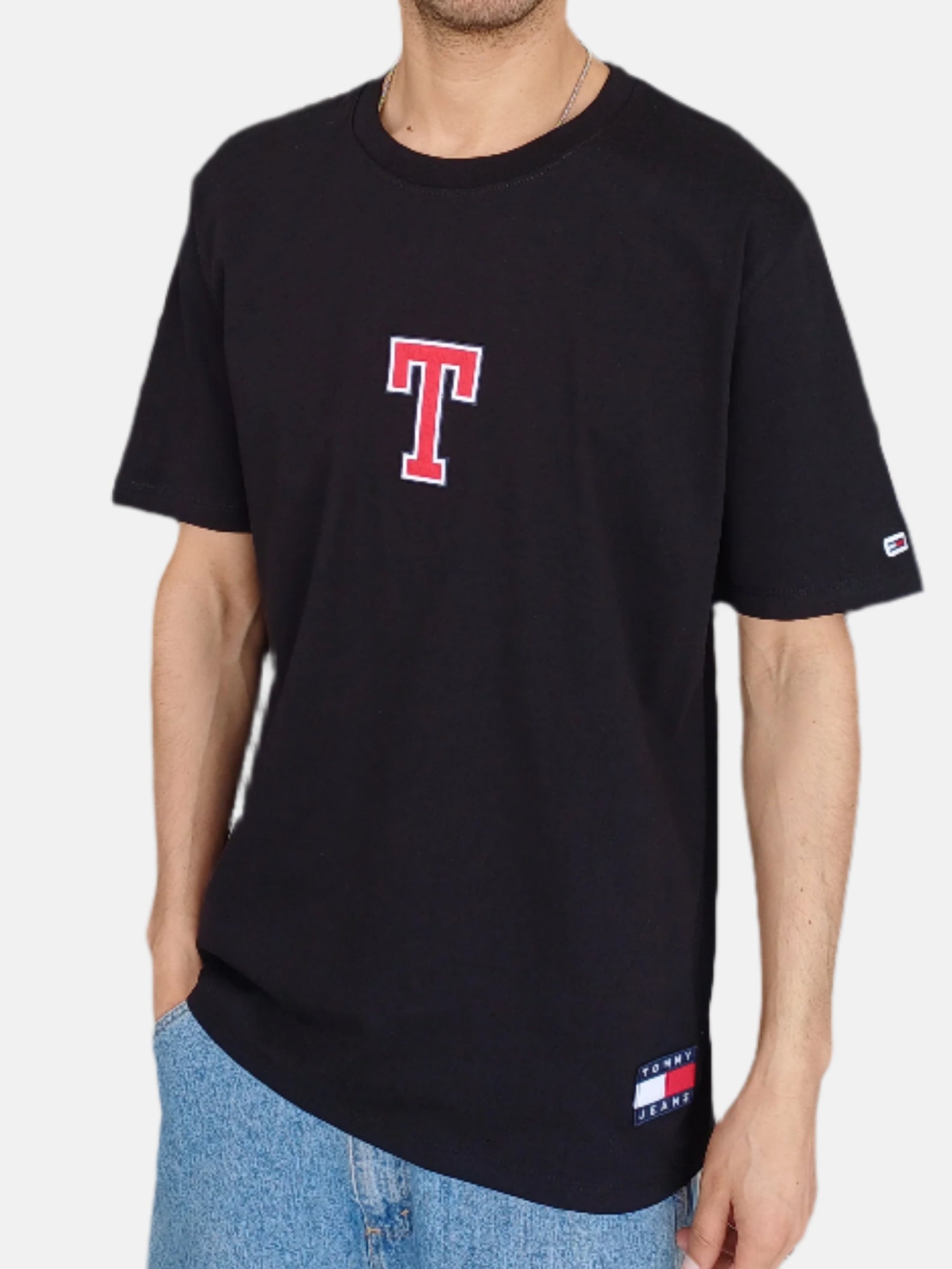 Tommy Jeans Men Round Neck T-Shirt 3 Black 4708362316