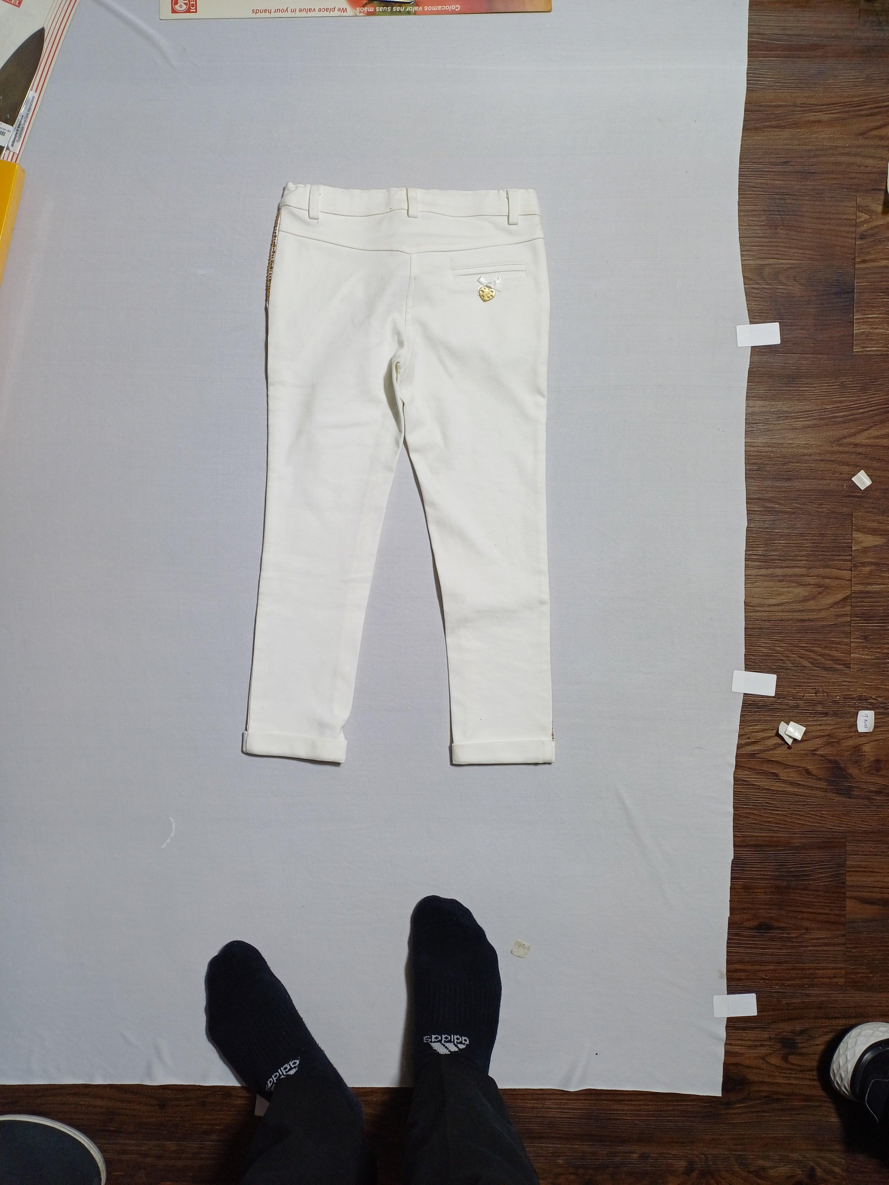 بنطلون MISS BLUMARINE WHITE-6A للبنات 327PL54