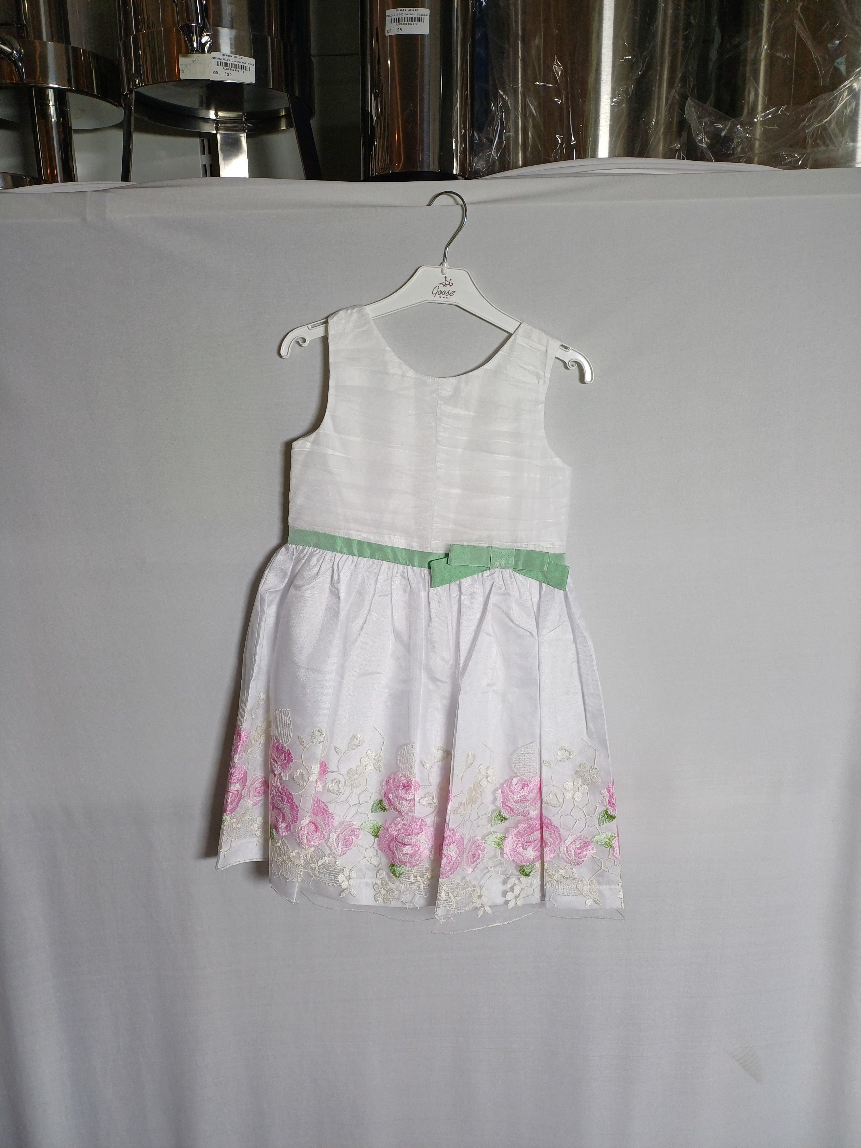 White Pink G16Y60619 Goose Girl Sleeveless Dress