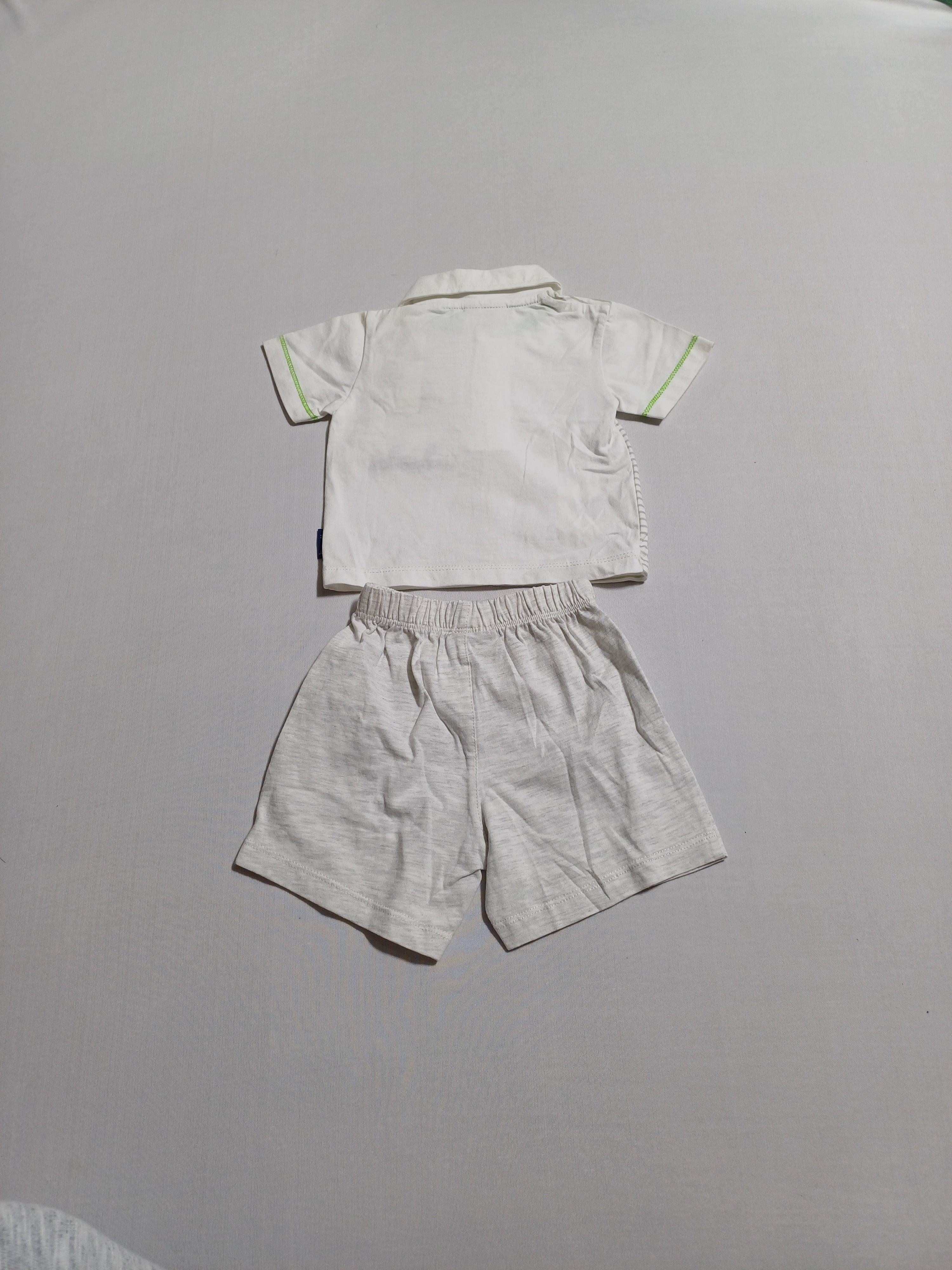ENSEMBLE 2 PIÈCES POLO T-SHIRT + SHORT PASTELLO WHITE-1-3M CC016E