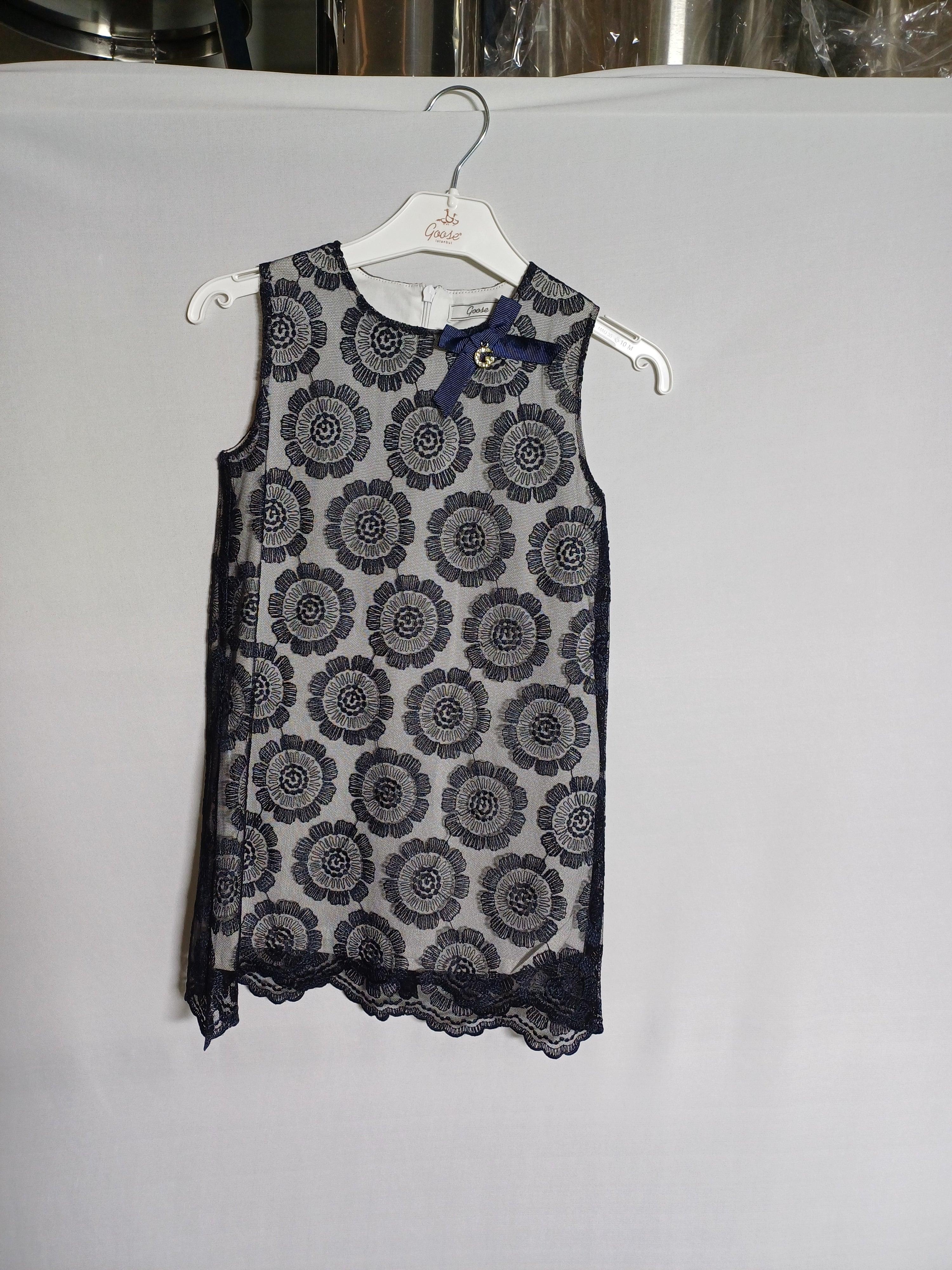 G15Y60365 ROBE FILLE NOIRE-3/4Y
