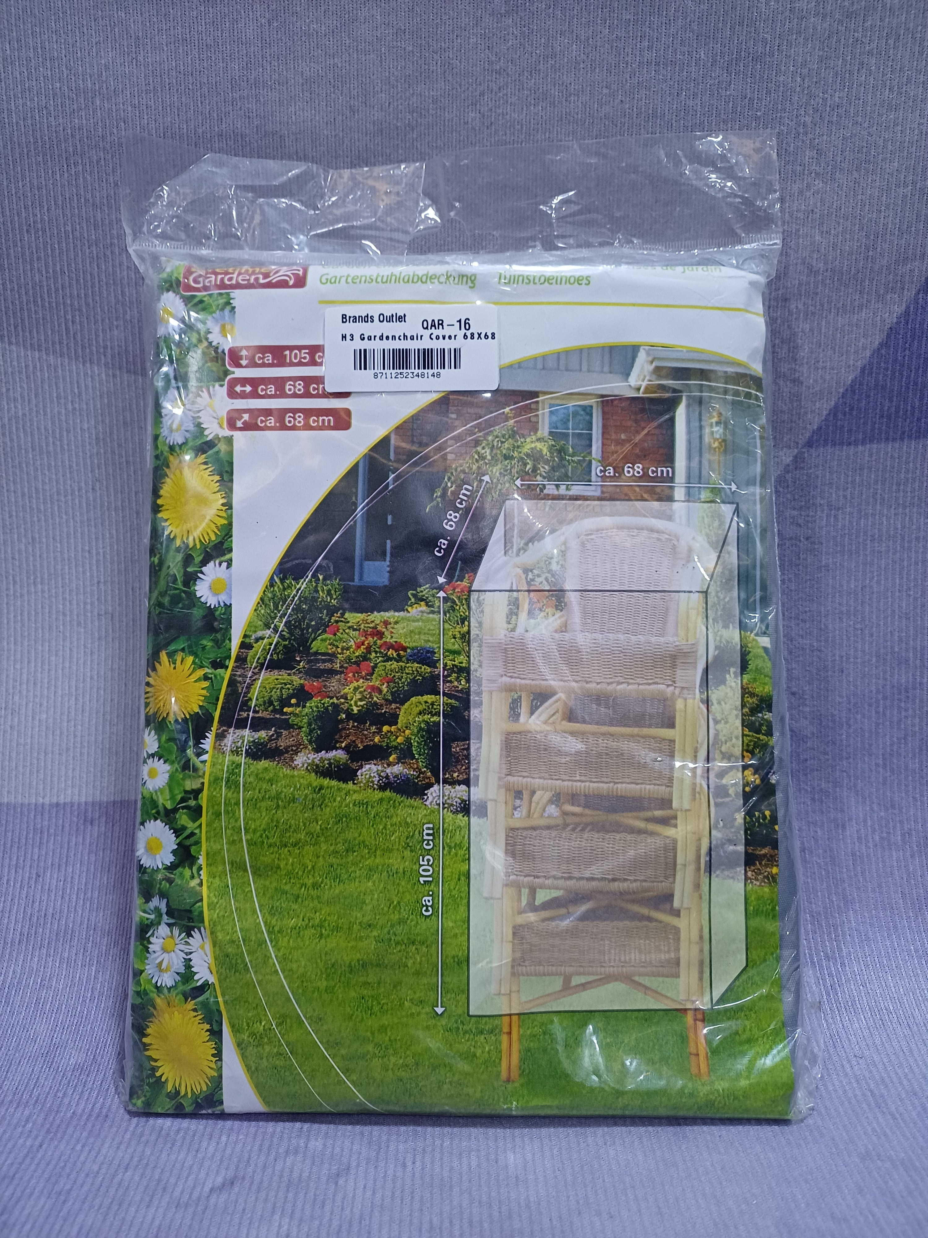 H3 Gardenchair Cover 68X68X105Cm 2Ass Colour Lifetime Garden