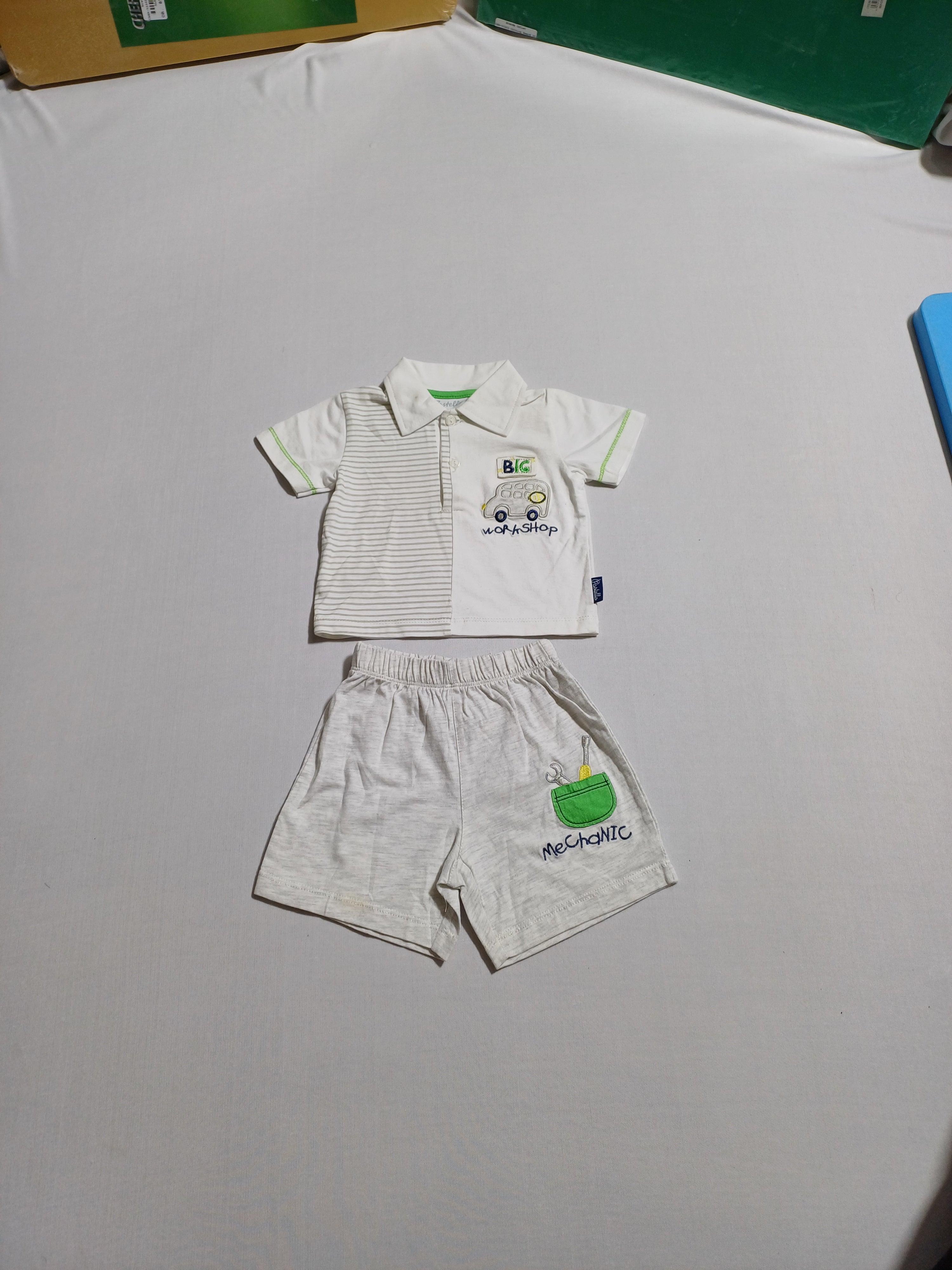 ENSEMBLE 2 PIÈCES POLO T-SHIRT + SHORT PASTELLO WHITE-1-3M CC016E