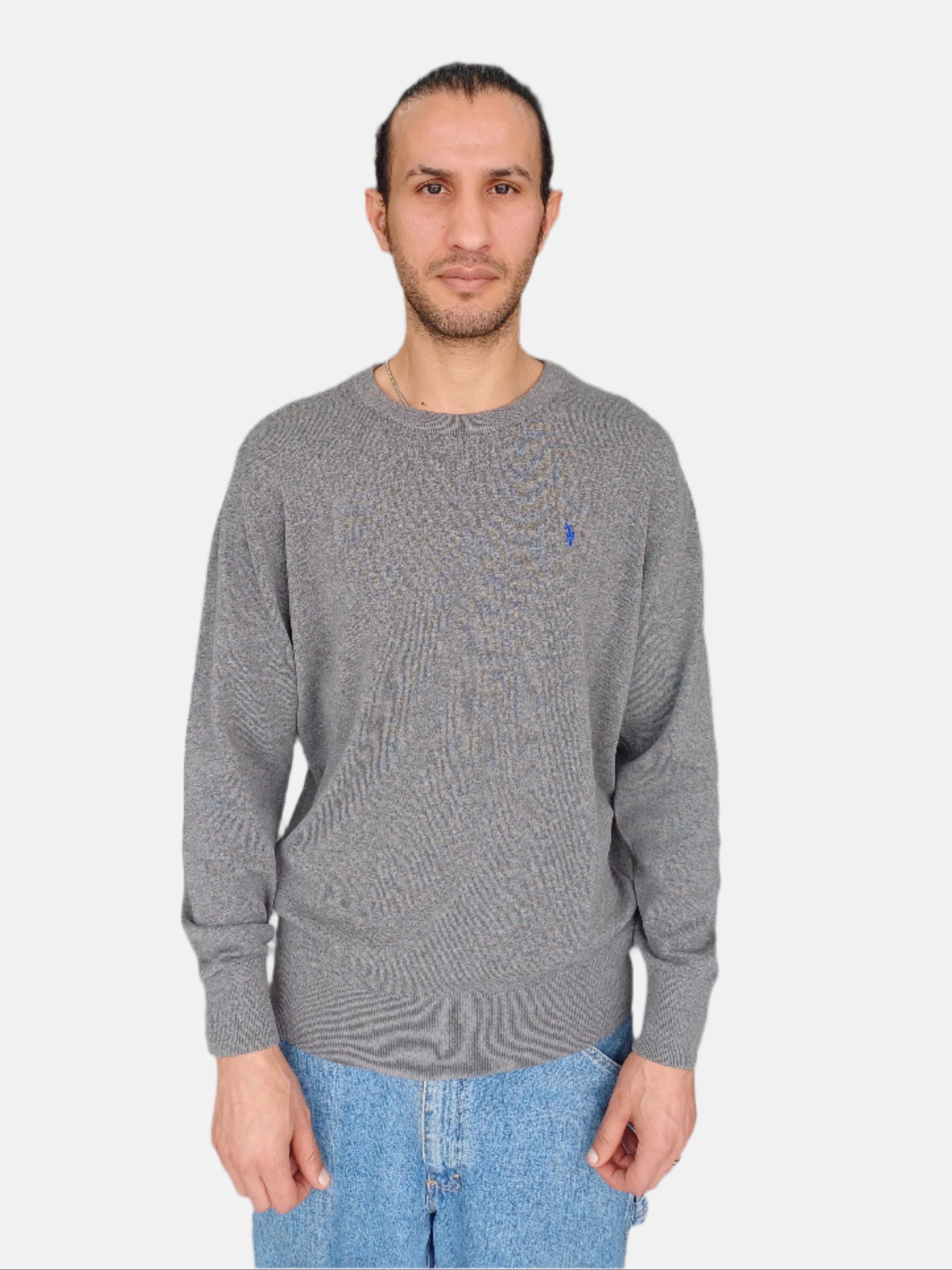 U.S. polo Assn. Men Crew Neck Sweatshirt Grey MP24-GK102