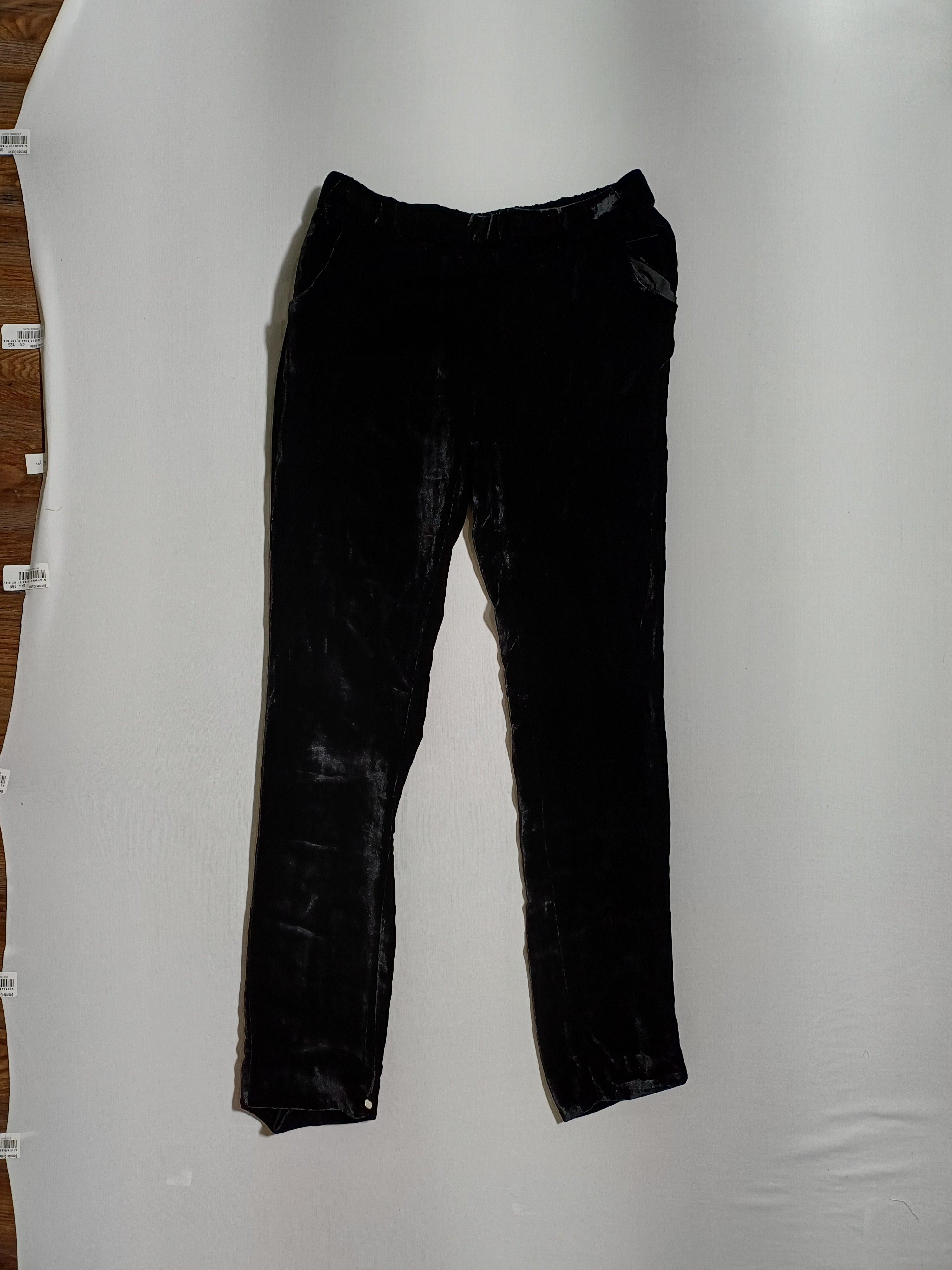 PANTALON EN VELOURS FILLE MAURO BLACK-14Y CK220051