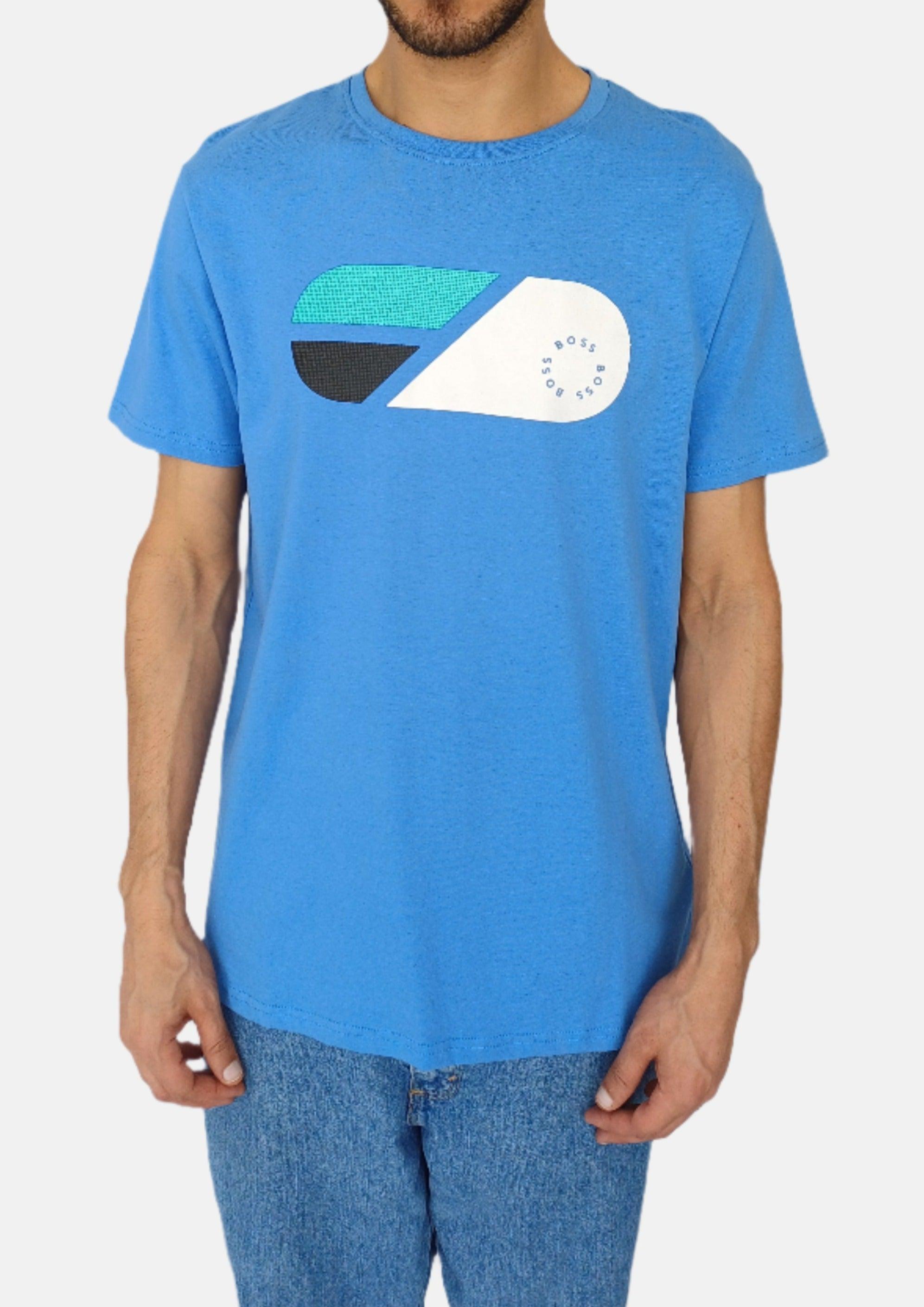 T-shirts Boss Blue Noir pour hommes
