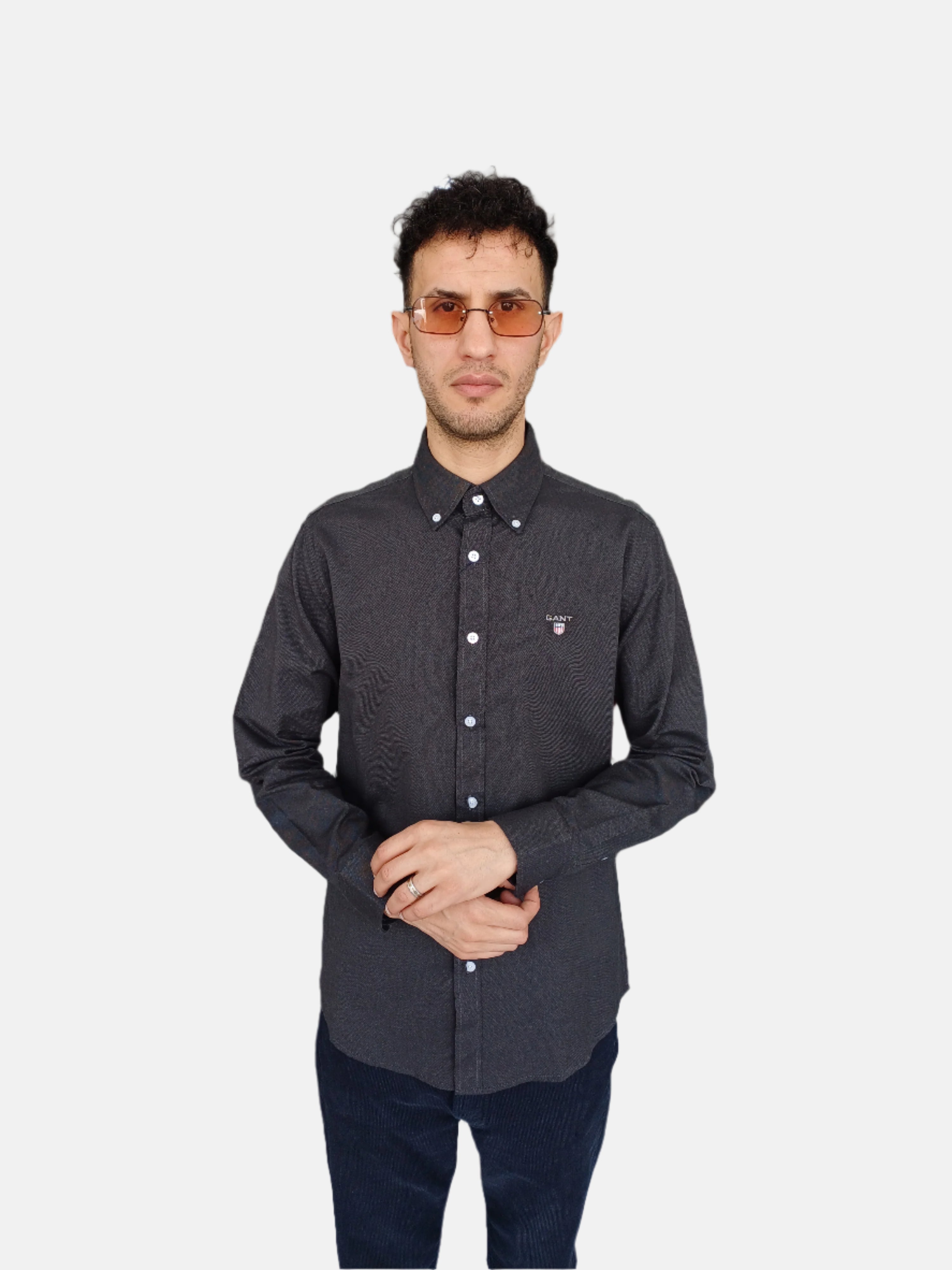 Gant Men Slim Fit Shirt Charcoal 2526
