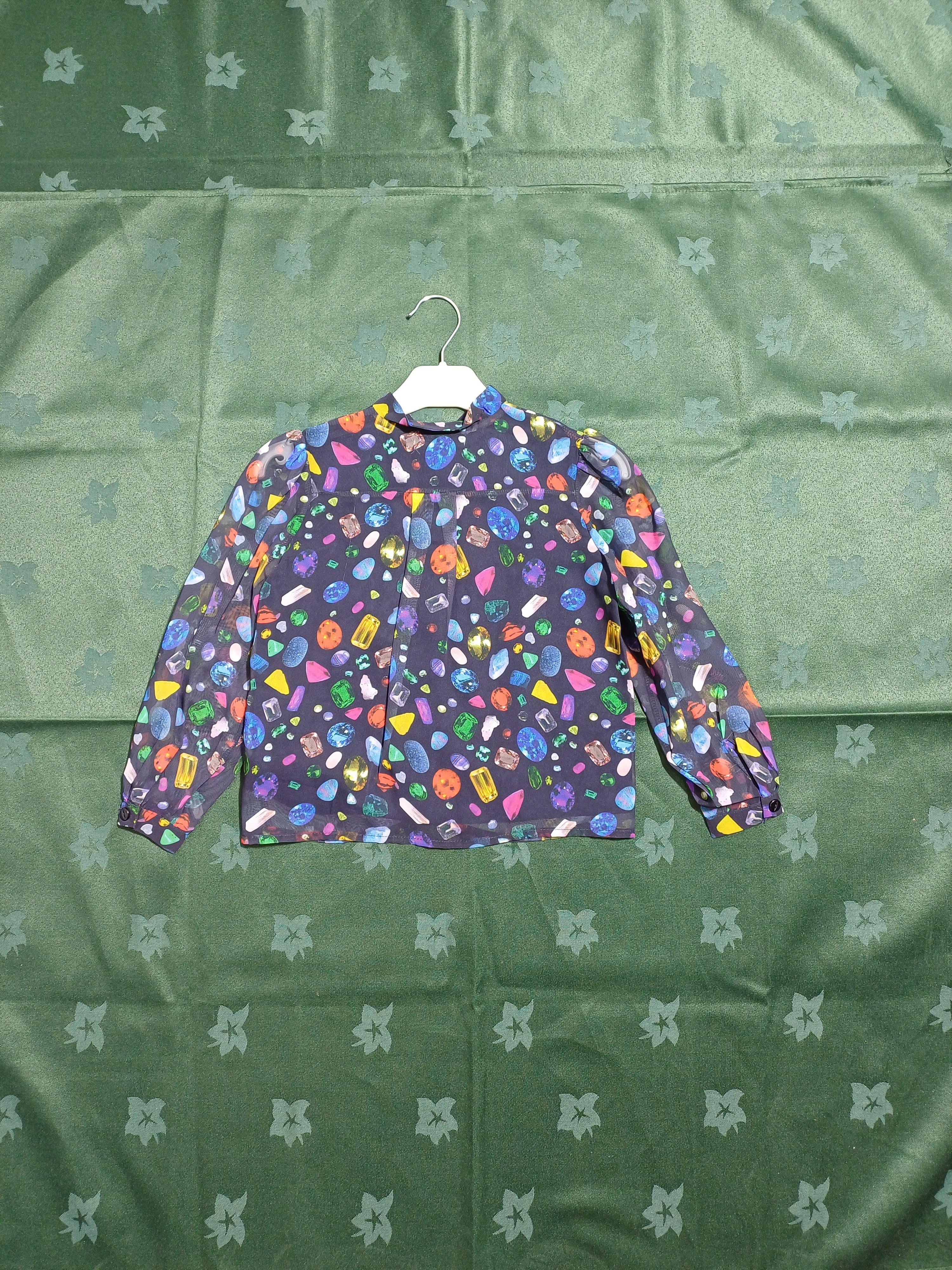 G17Y50818 CHEMISE FILLE MULTI-3-4Y NOIRE À MANCHES LONGUES