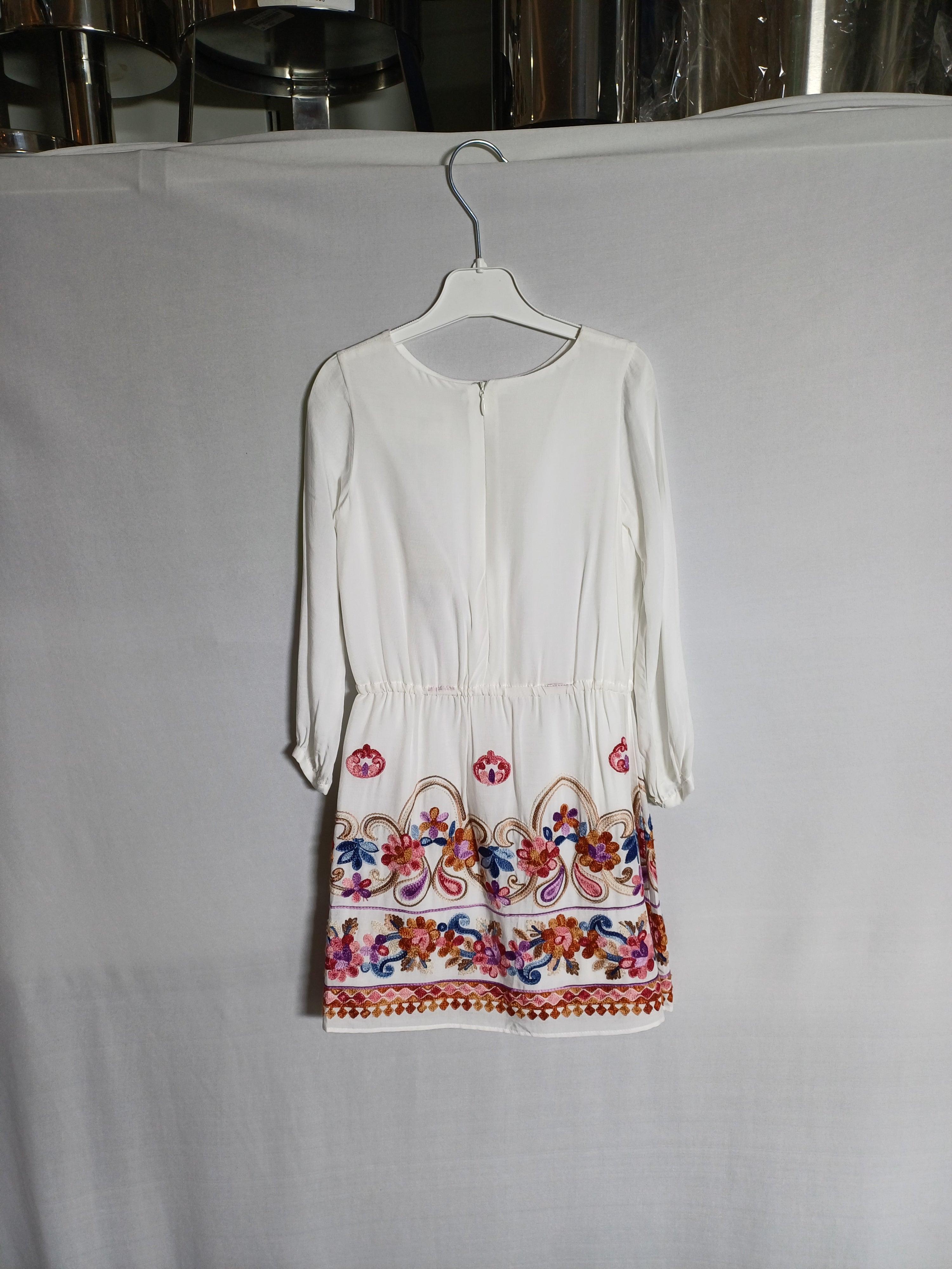 CHARABIA WHITE GIRLS DRESS CH0017