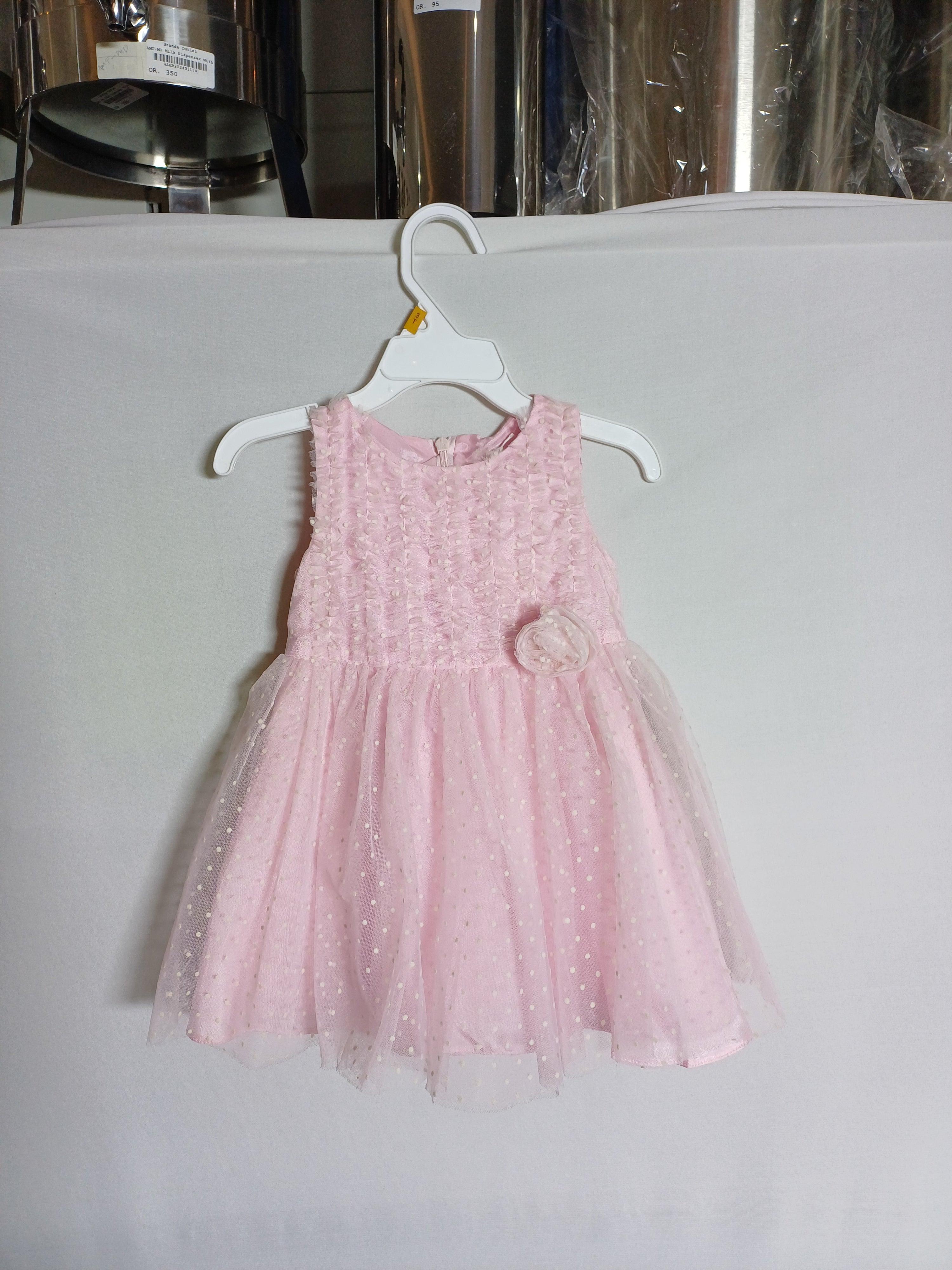 ROBE FILLE ROSE DAVID CHARLES-12M DC0028