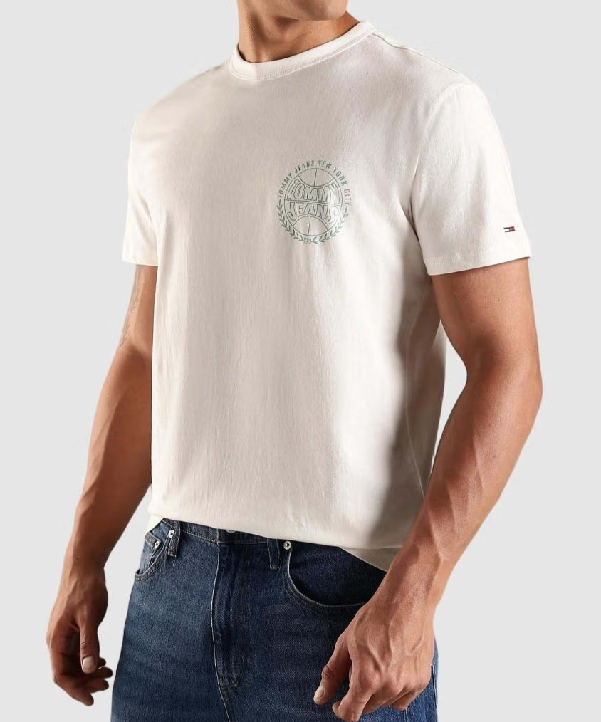 Tommy Jeans T-Shirt Round Neck Off White DM21987